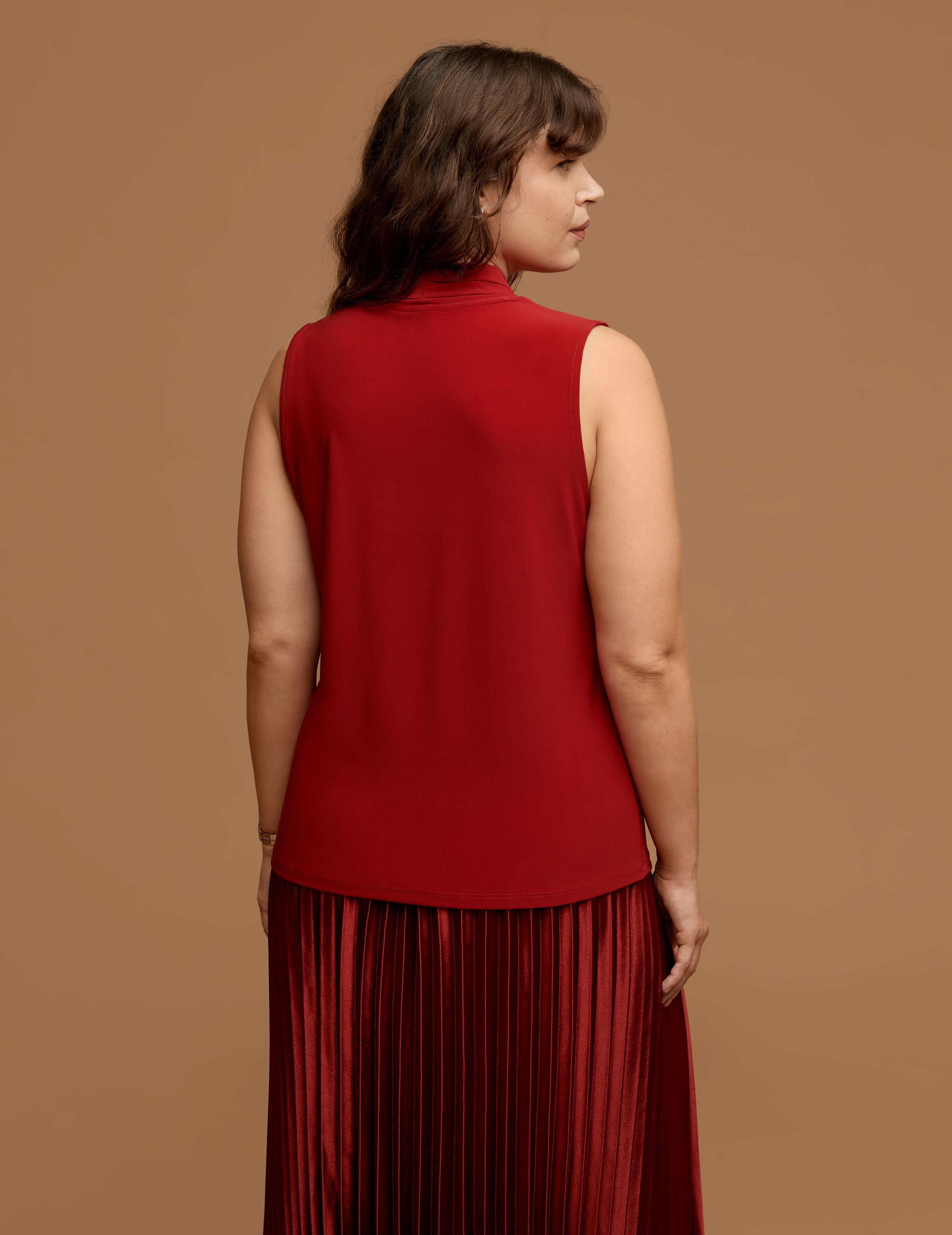 Plus Size Solid Triple Pleat Top sold by Anne Klein product image thumbnail 2