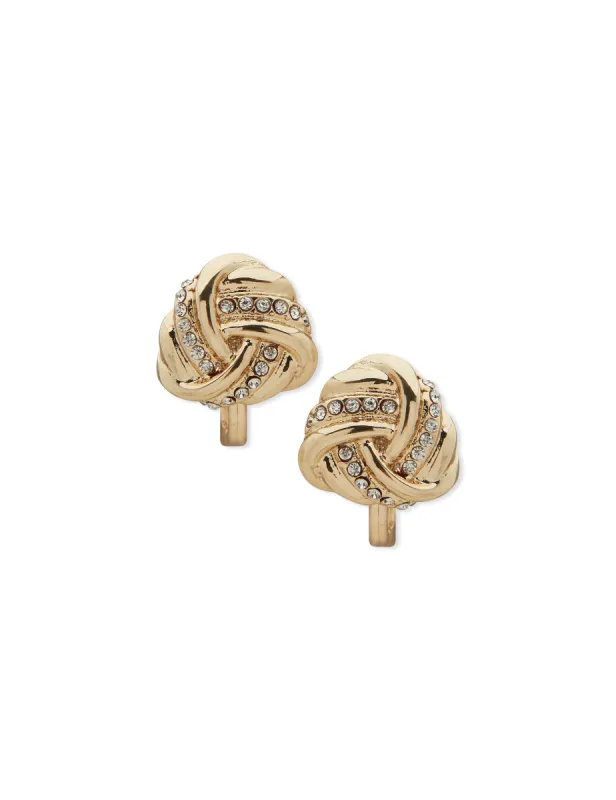 Twisted Knot Button Clip On Earring sold by Anne Klein