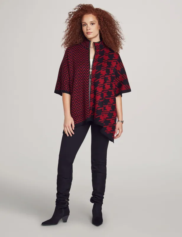 Pattern Zip Front Cape sold by Anne Klein