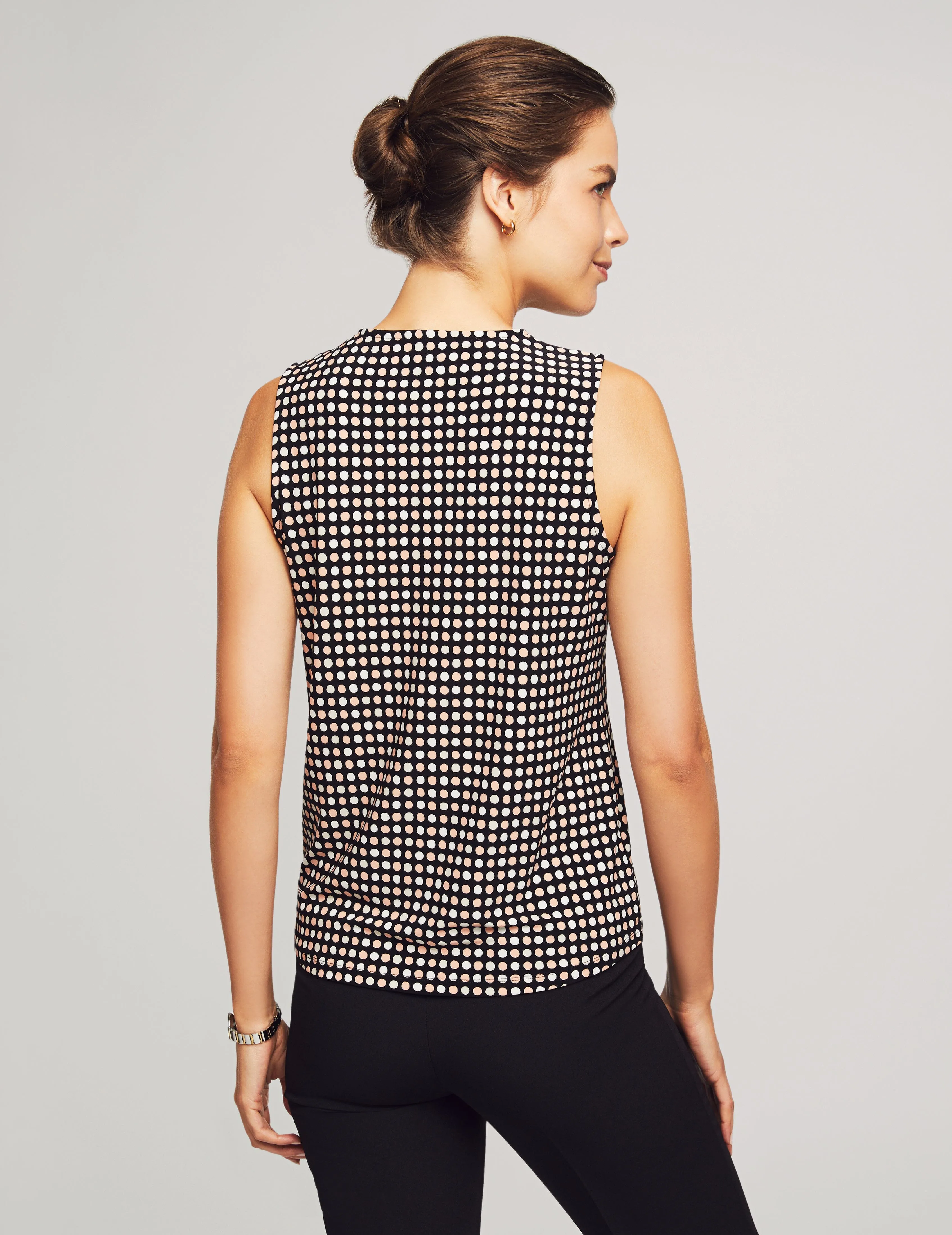 Printed Pleat Front Shell Tank- Sale sold by Anne Klein product image thumbnail 2