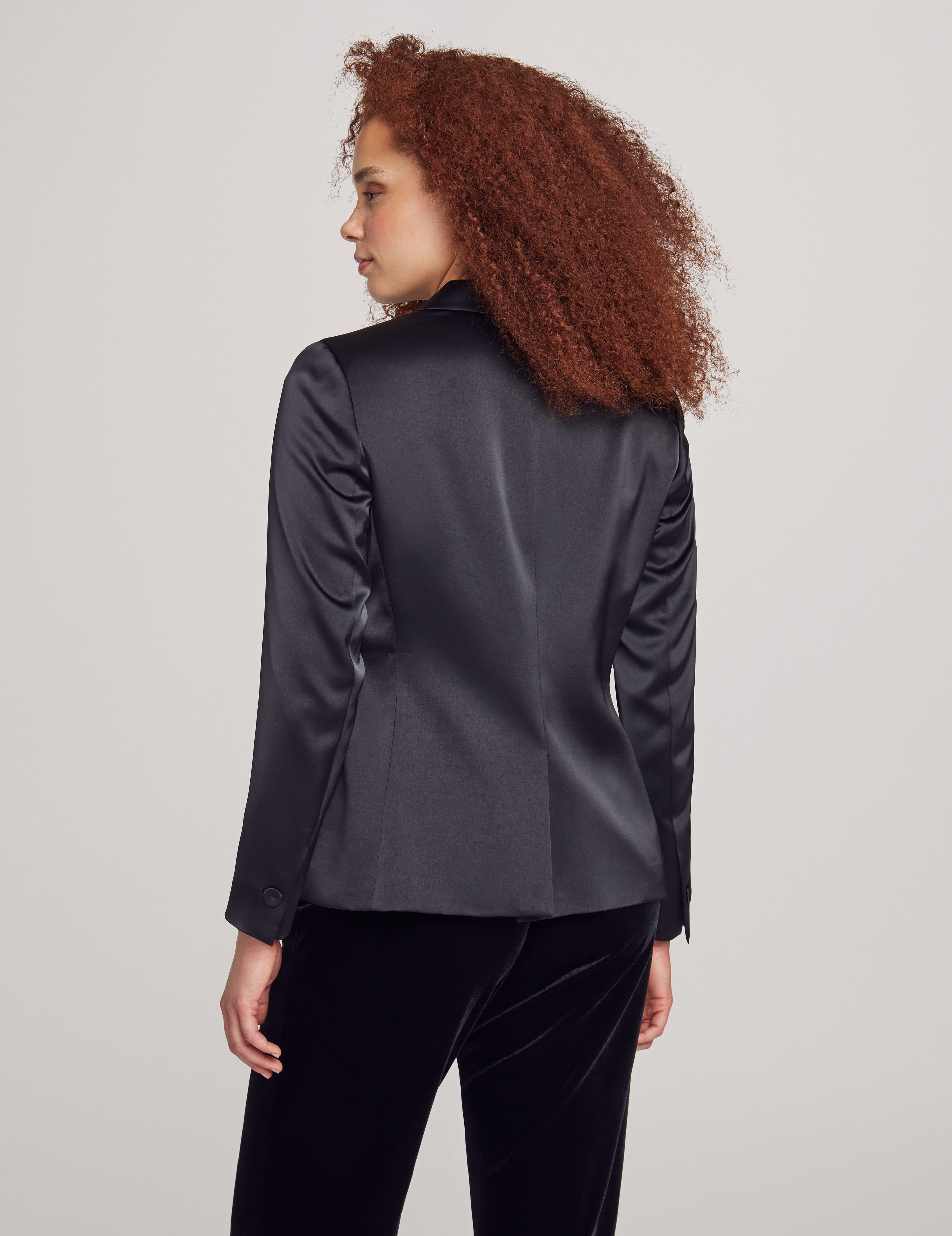 Montreal Satin Long Peak Lapel Jacket sold by Anne Klein product image thumbnail 4