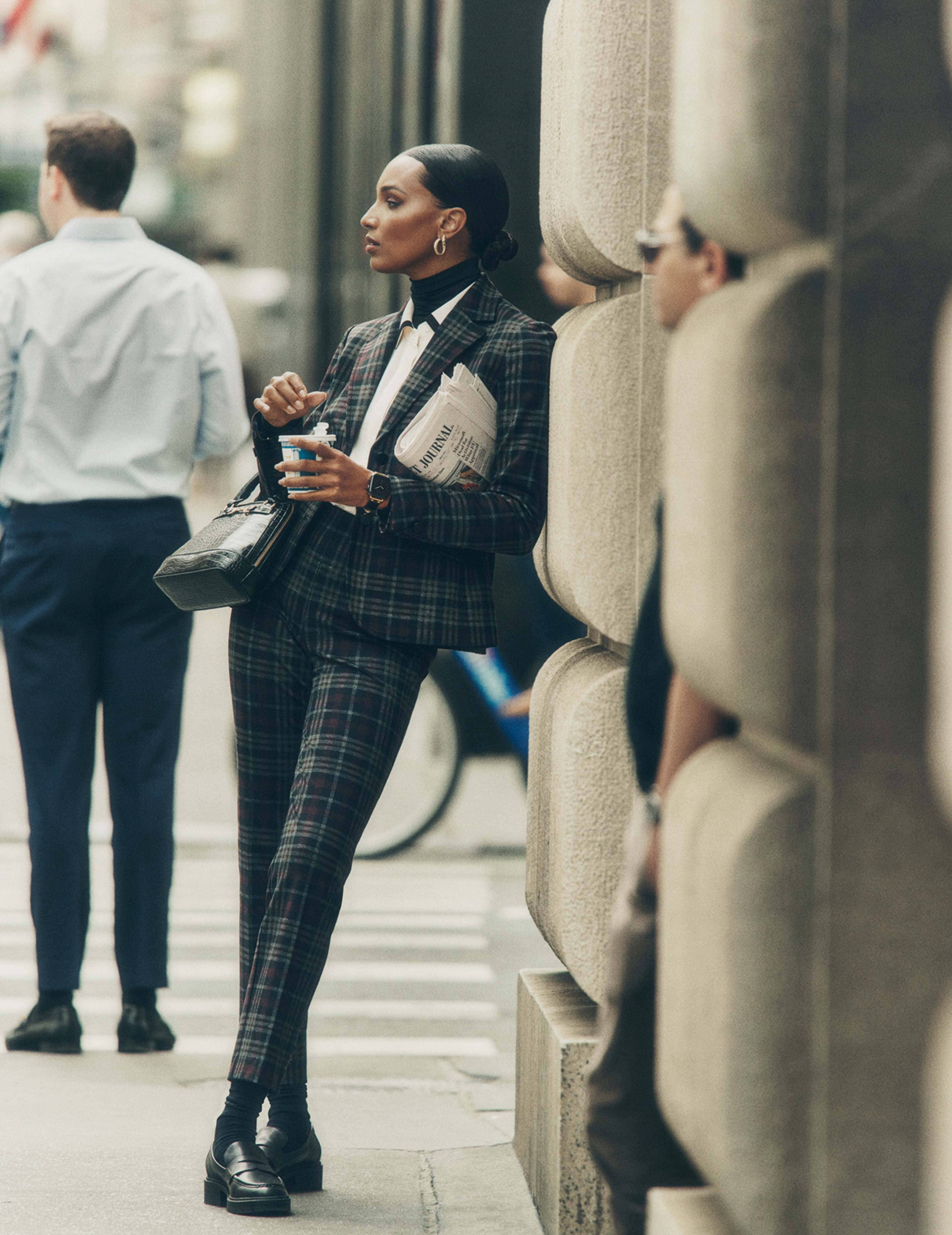 Pull on Plaid Hollywood Waist Straight Ankle sold by Anne Klein product image thumbnail 4