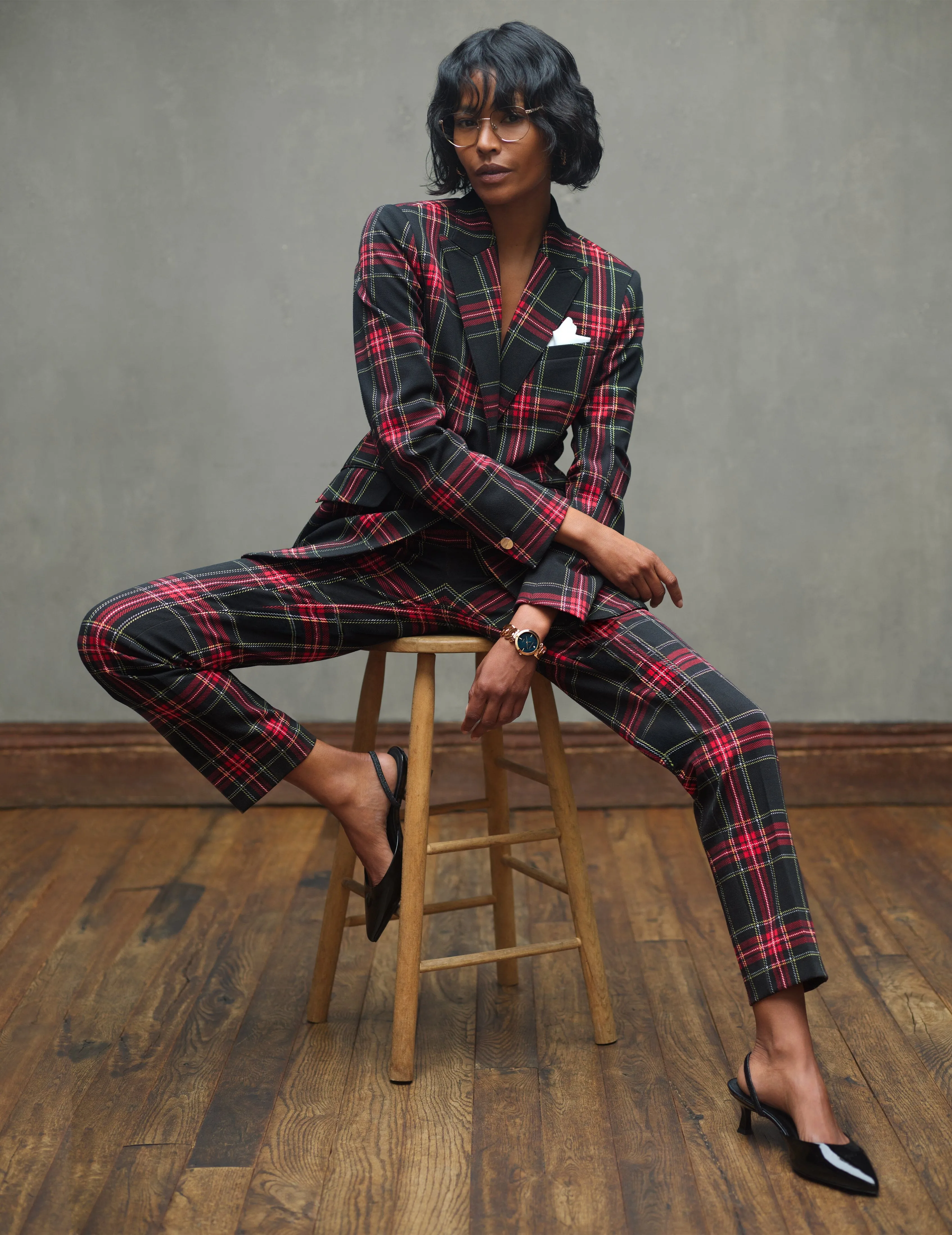 Plaid Slim Ankle Pant- Sale sold by Anne Klein