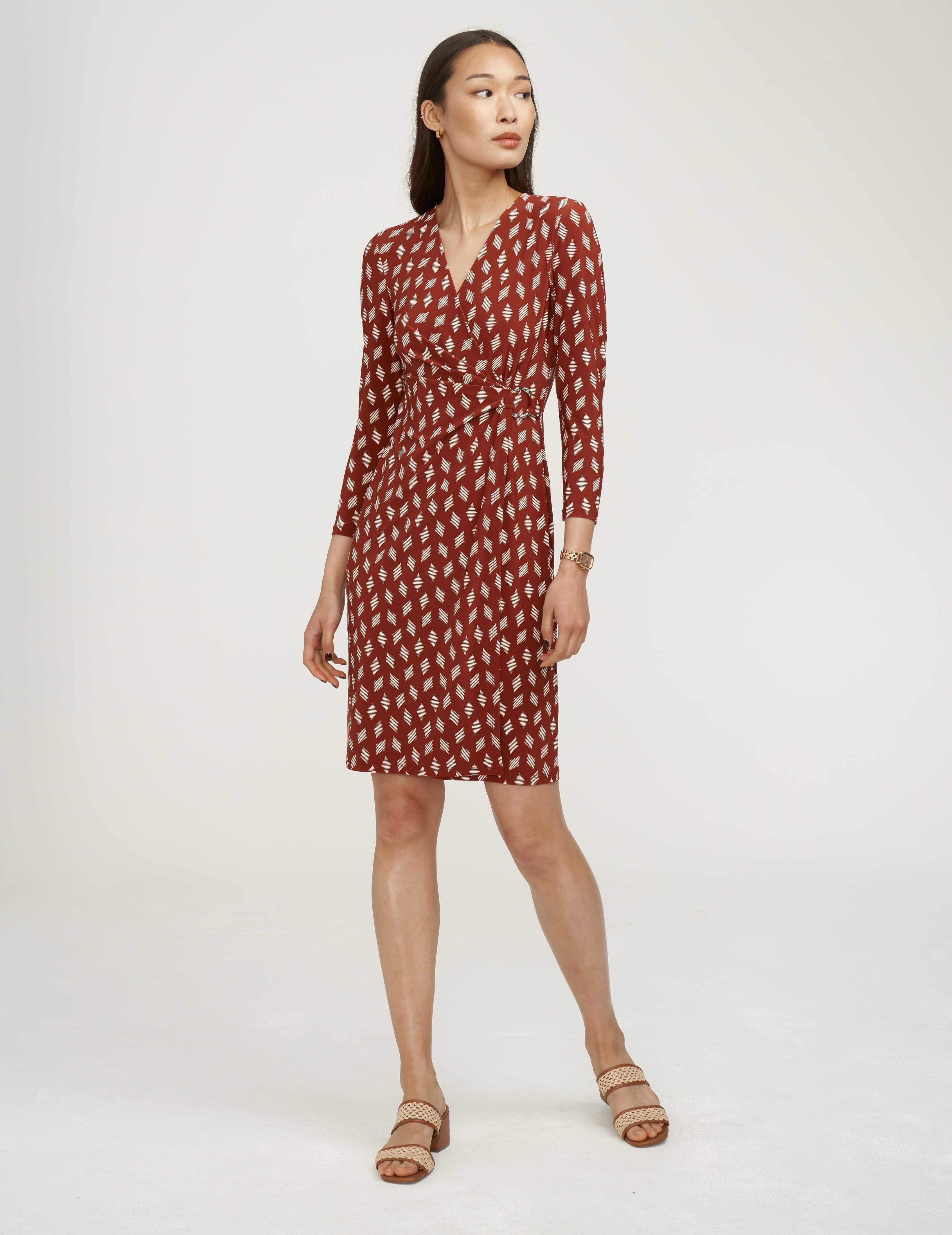 Printed Signature Wrap Dress- Sale sold by Anne Klein product image thumbnail 3
