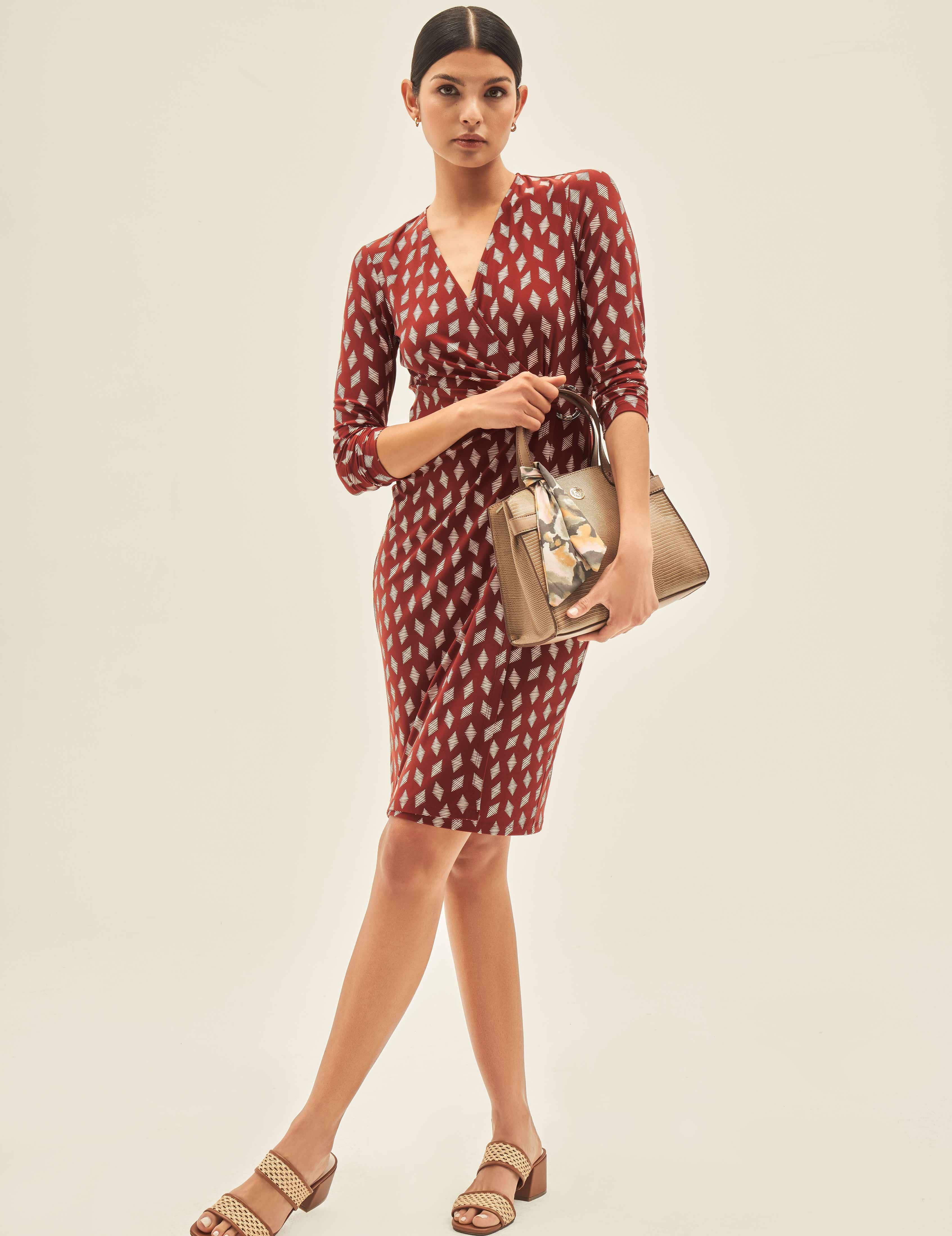 Printed Signature Wrap Dress- Sale sold by Anne Klein