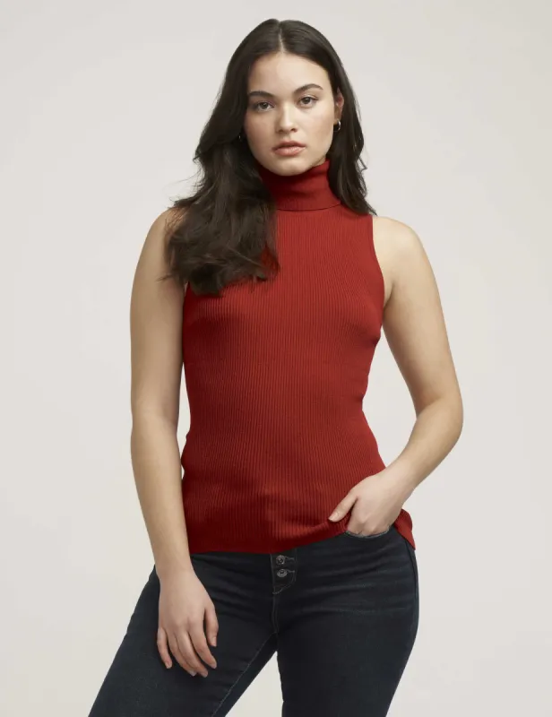 Sleeveless Rib Turtleneck- Clearance sold by Anne Klein