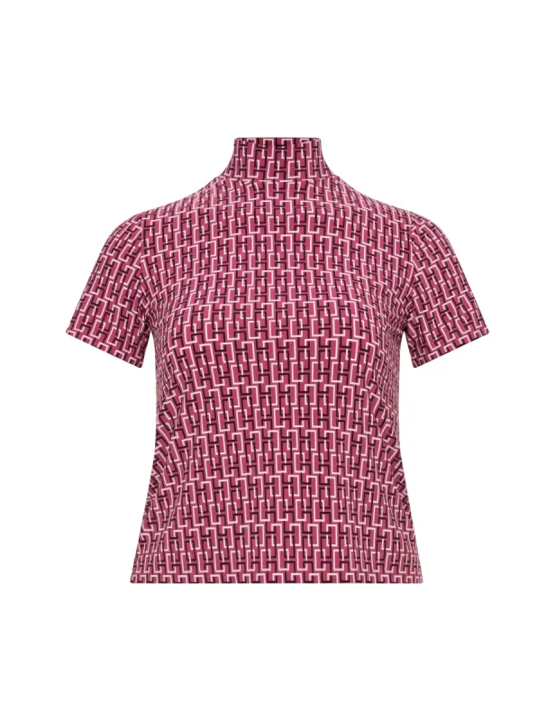 Plus Size Chainlink Mock Neck Top- Clearance made by Kasper