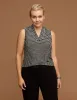 Plus Size Pearly Dot Triple Pleat Top sold by Anne Klein