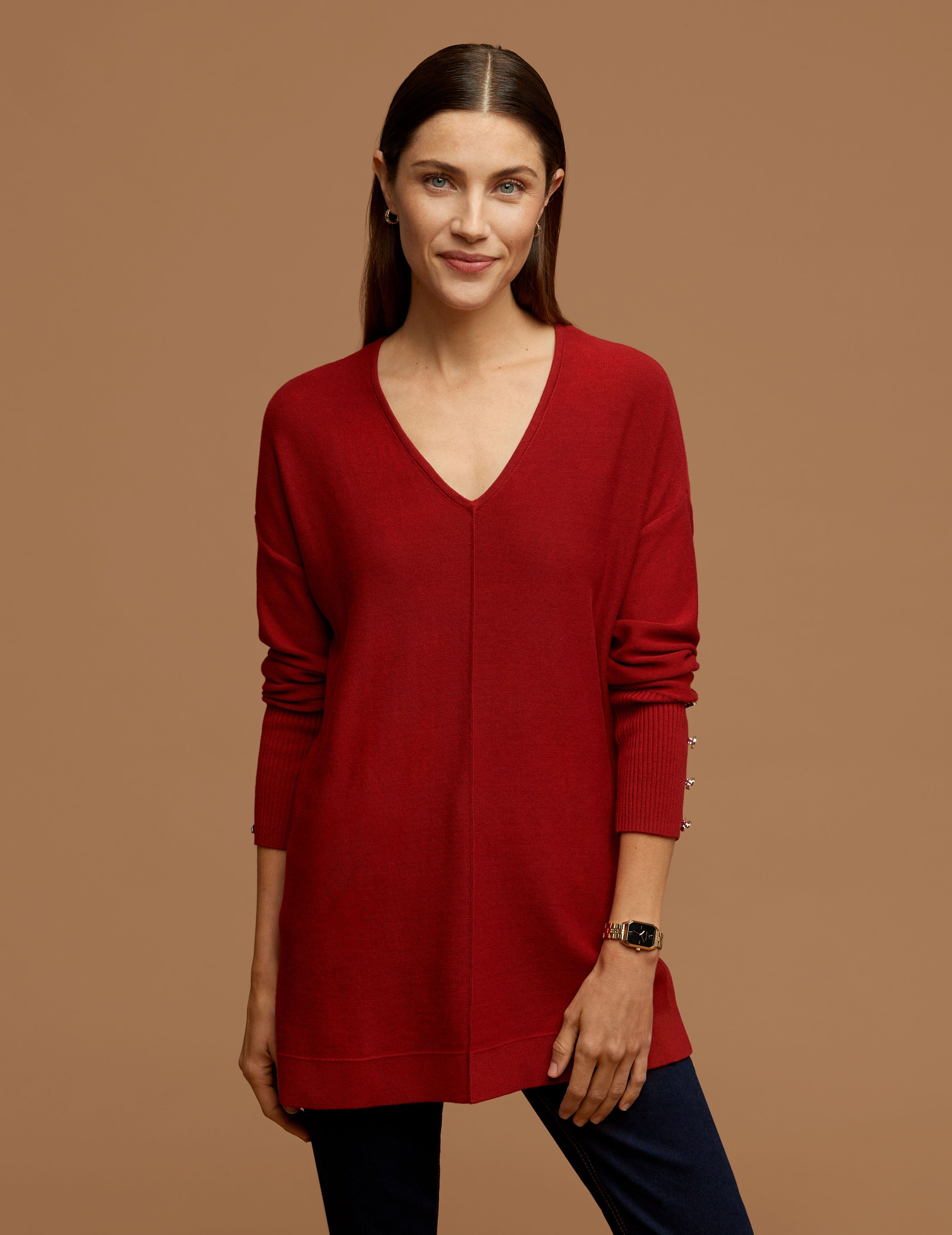 V Neck Long Sleeve With Buttons sold by Anne Klein