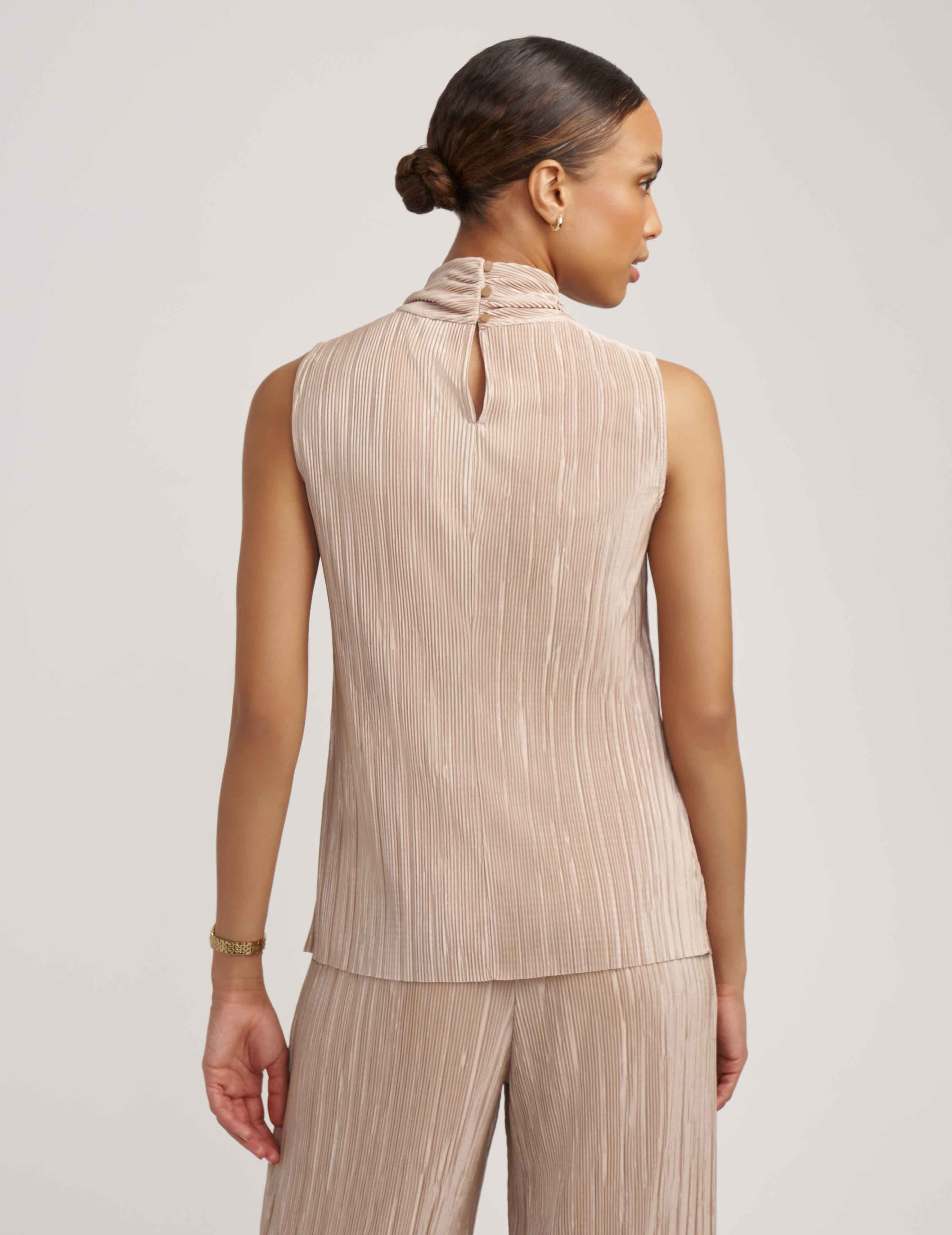 Charmeuse Sleeveless Twist Neck Top- Sale sold by Anne Klein product image thumbnail 3