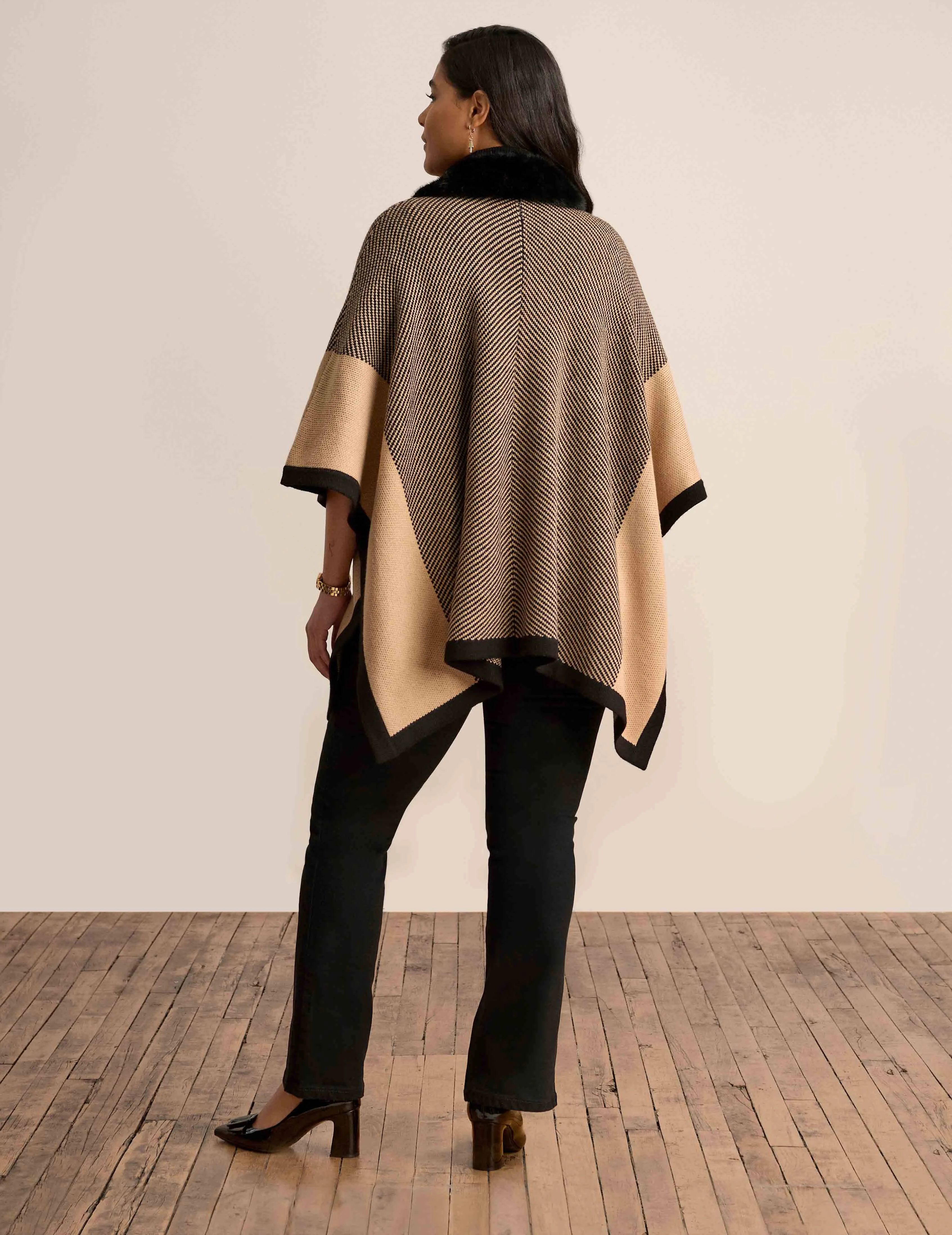 Fur Trim Poncho sold by Anne Klein product image thumbnail 2