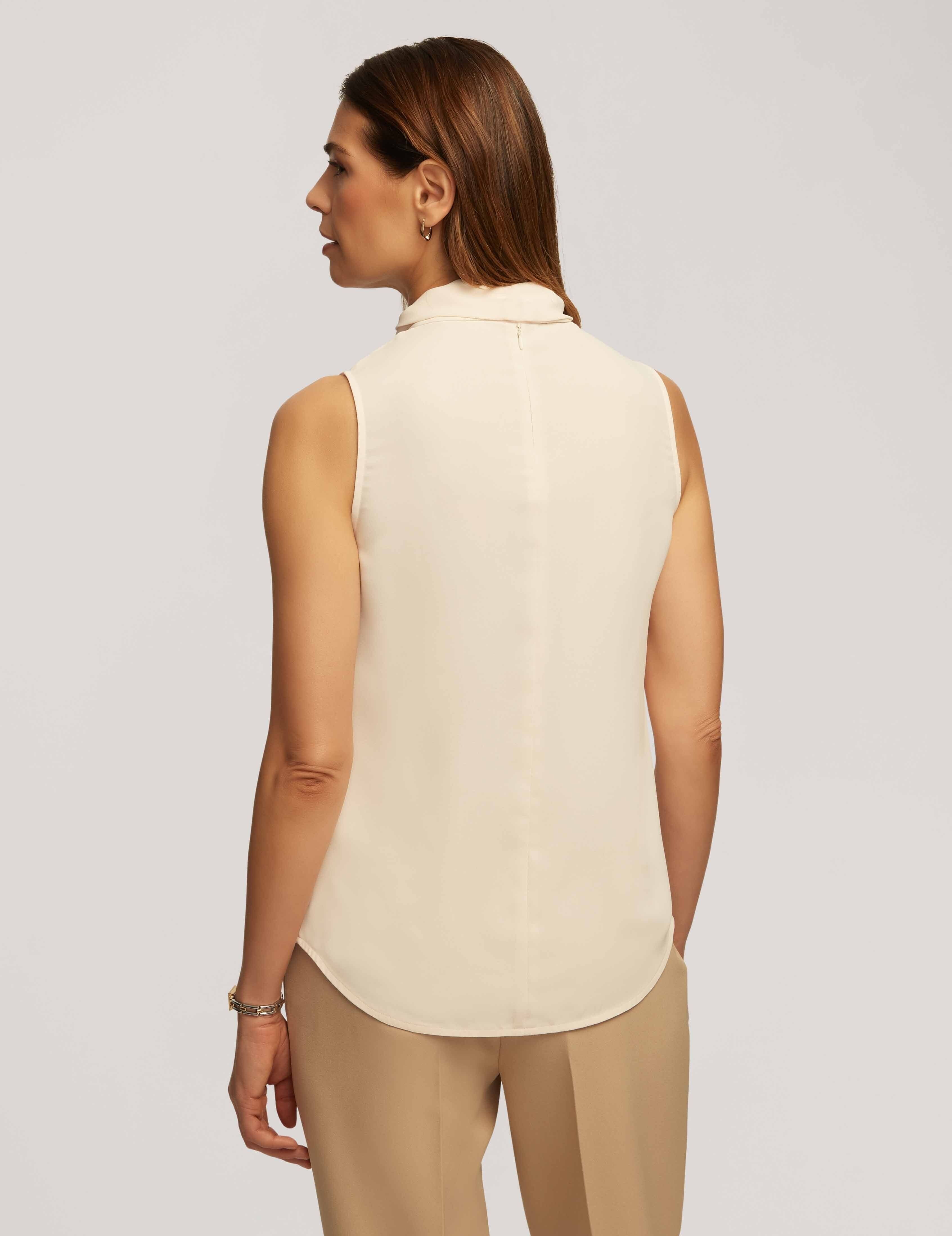 Sleeveless Twist Collar Shell- Clearance sold by Anne Klein product image thumbnail 2