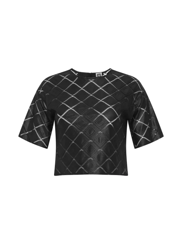 Cropped Urban Lace Boxy Tee- Sale sold by Anne Klein