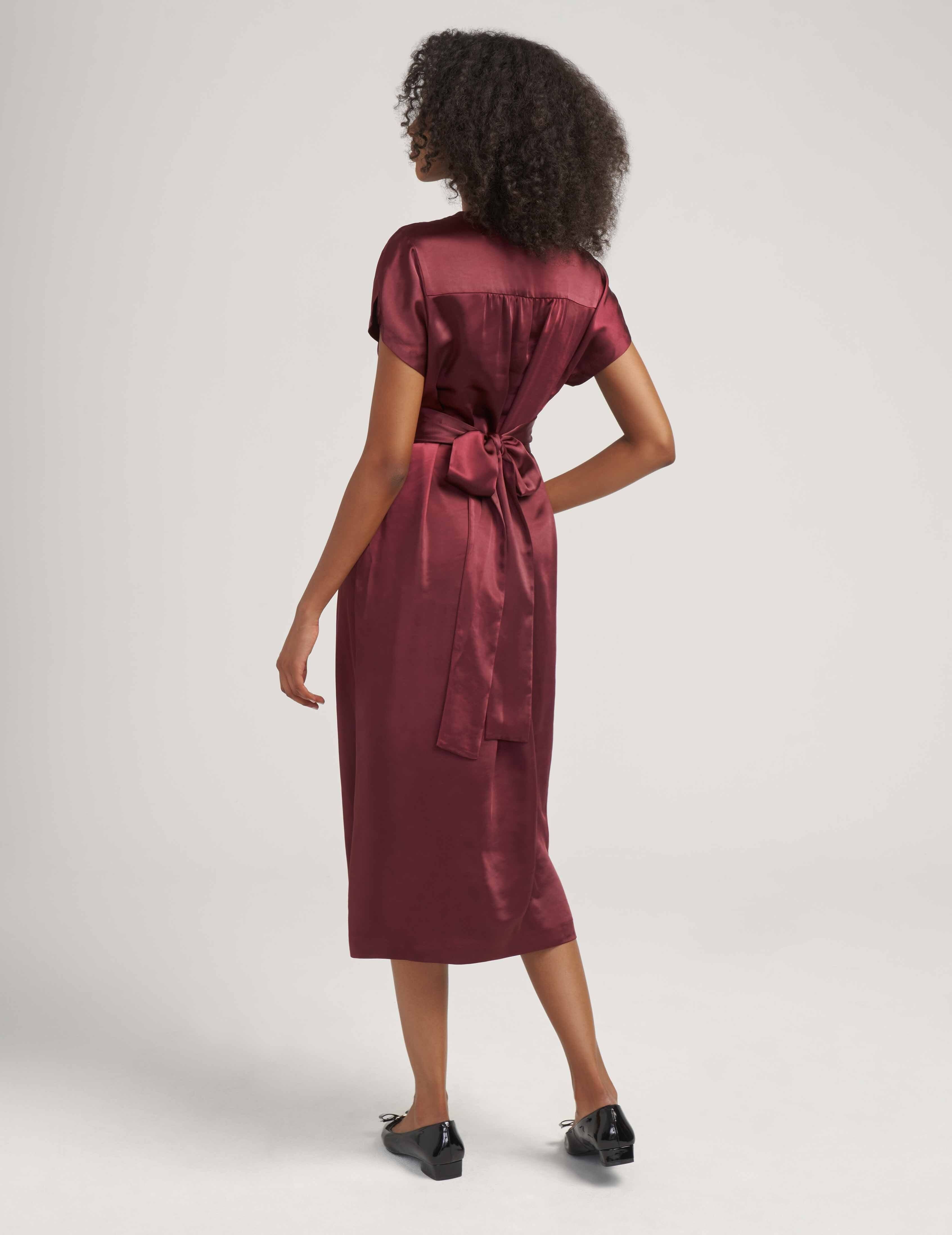 Washed Satin V-Neck Midi Dress- Clearance sold by Anne Klein product image thumbnail 2