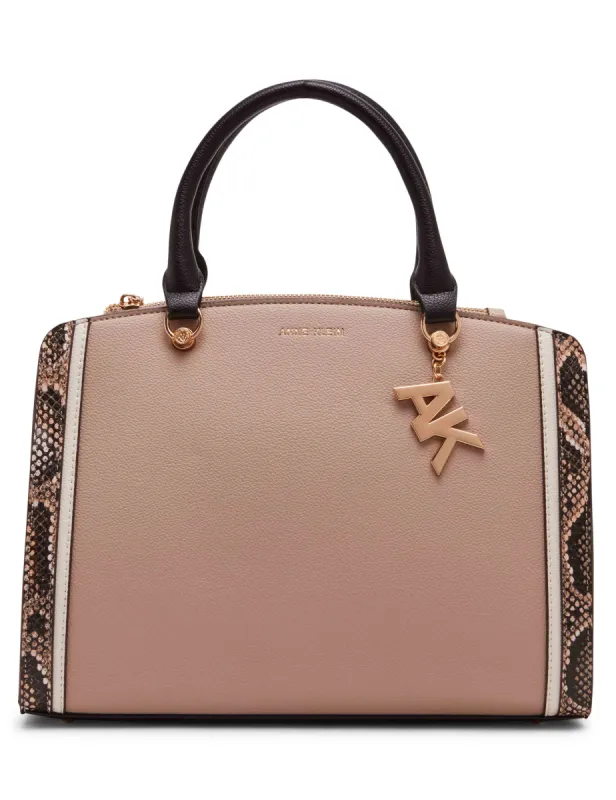 Snake Trimmed Satchel sold by Anne Klein