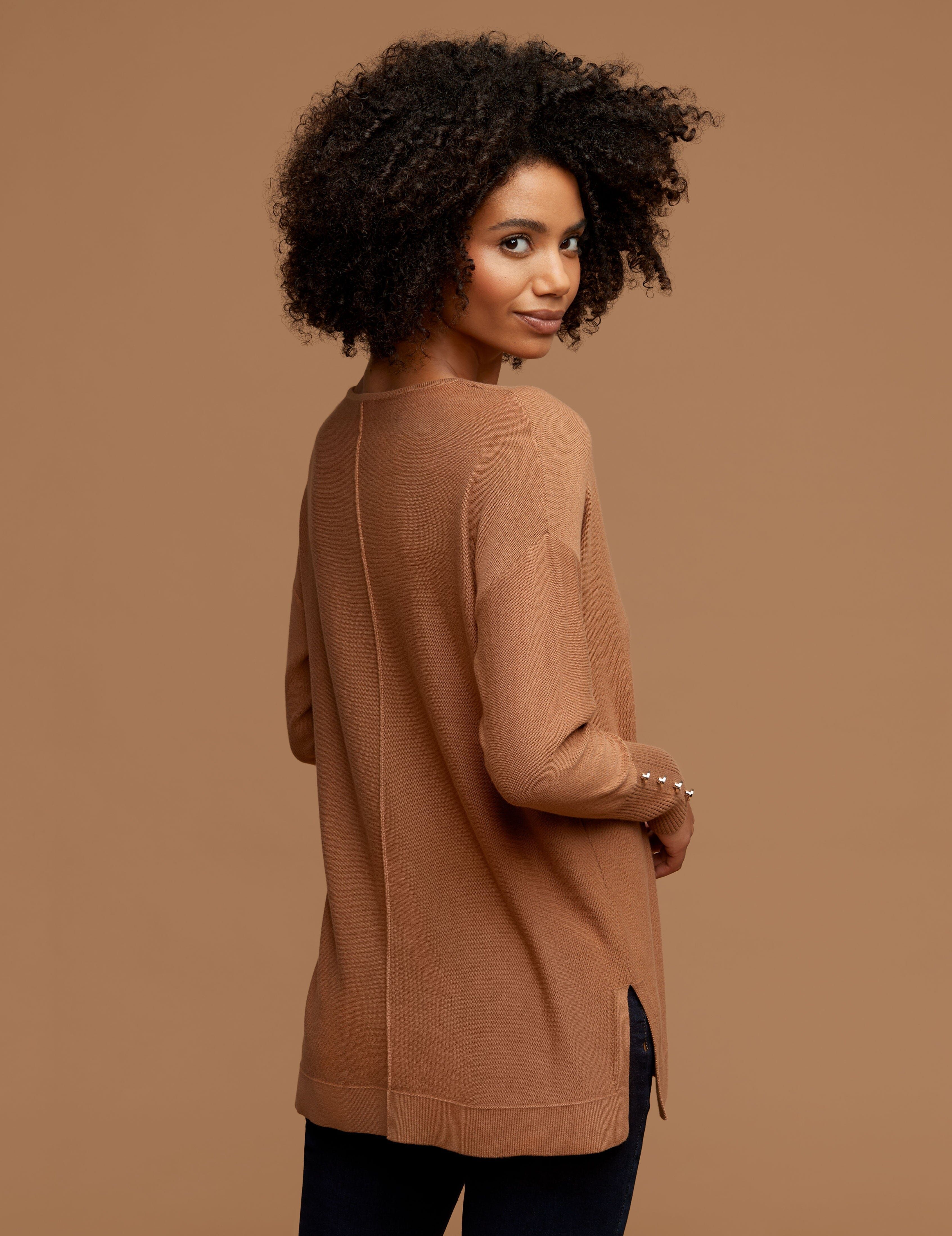 V Neck Long Sleeve With Buttons sold by Anne Klein product image thumbnail 2