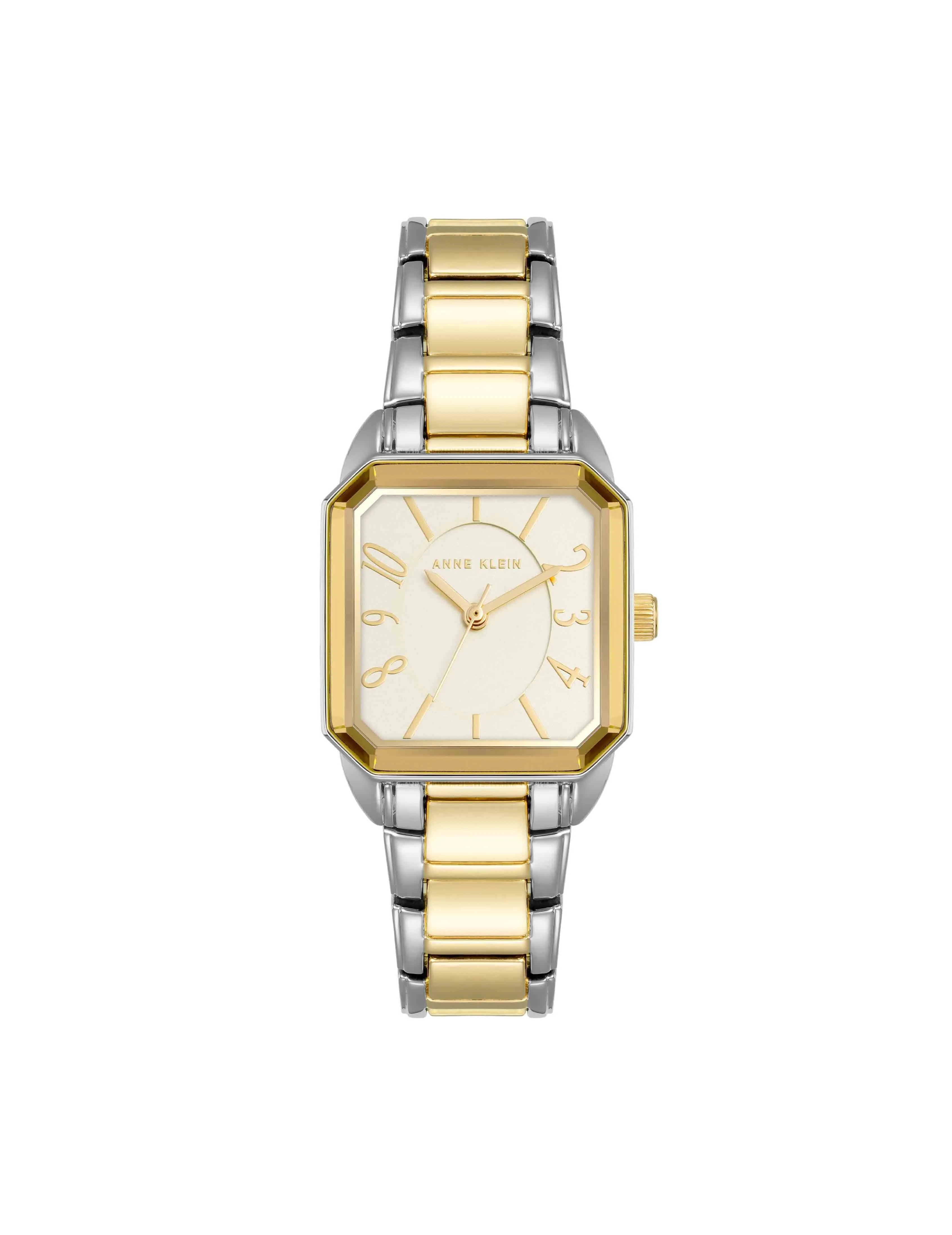Octagonal Case Metal Link Watch sold by Anne Klein