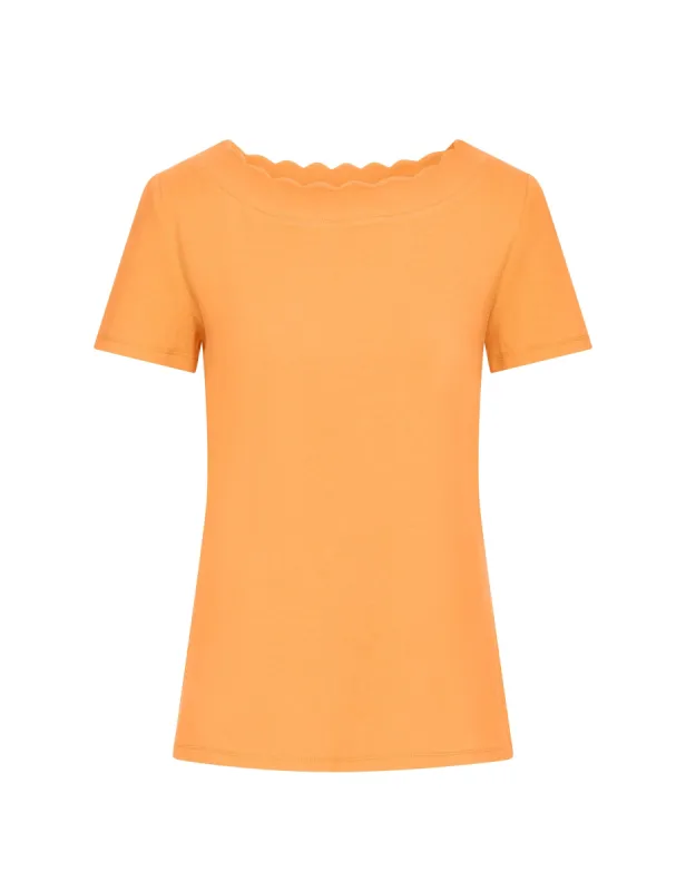 Costal Knit Scallop Tee- Clearance sold by Anne Klein