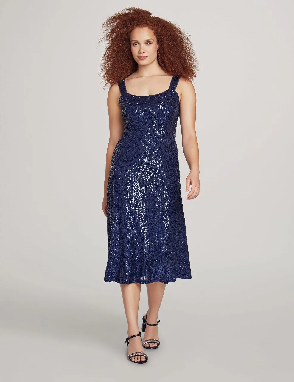 Scooped Neck Sequin Midi Dress- Sale sold by Anne Klein