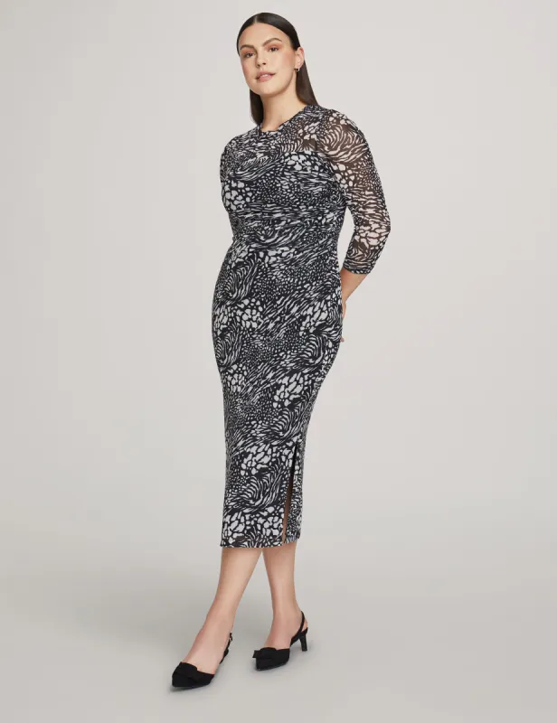 Side Ruched Midi Dress sold by Anne Klein