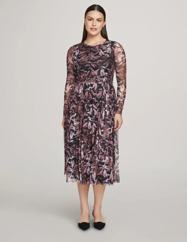 Mesh Tie Waist Midi Dress sold by Anne Klein
