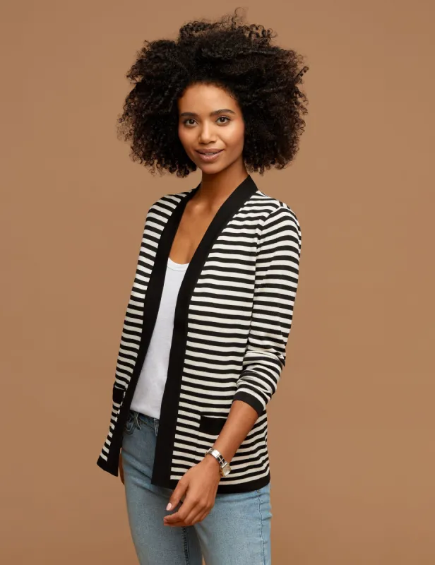 Stripe Malibu Cardigan sold by Anne Klein