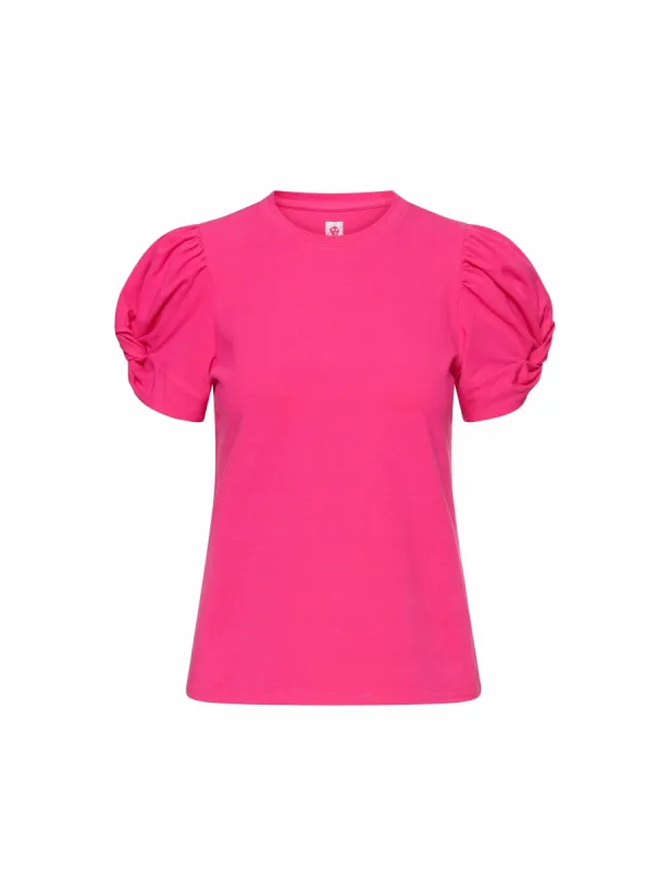 Costal Knit SS Twisted Puff Slv Top- Sale sold by Anne Klein