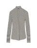 Stripe Blouse With Slit Cuffs sold by Anne Klein
