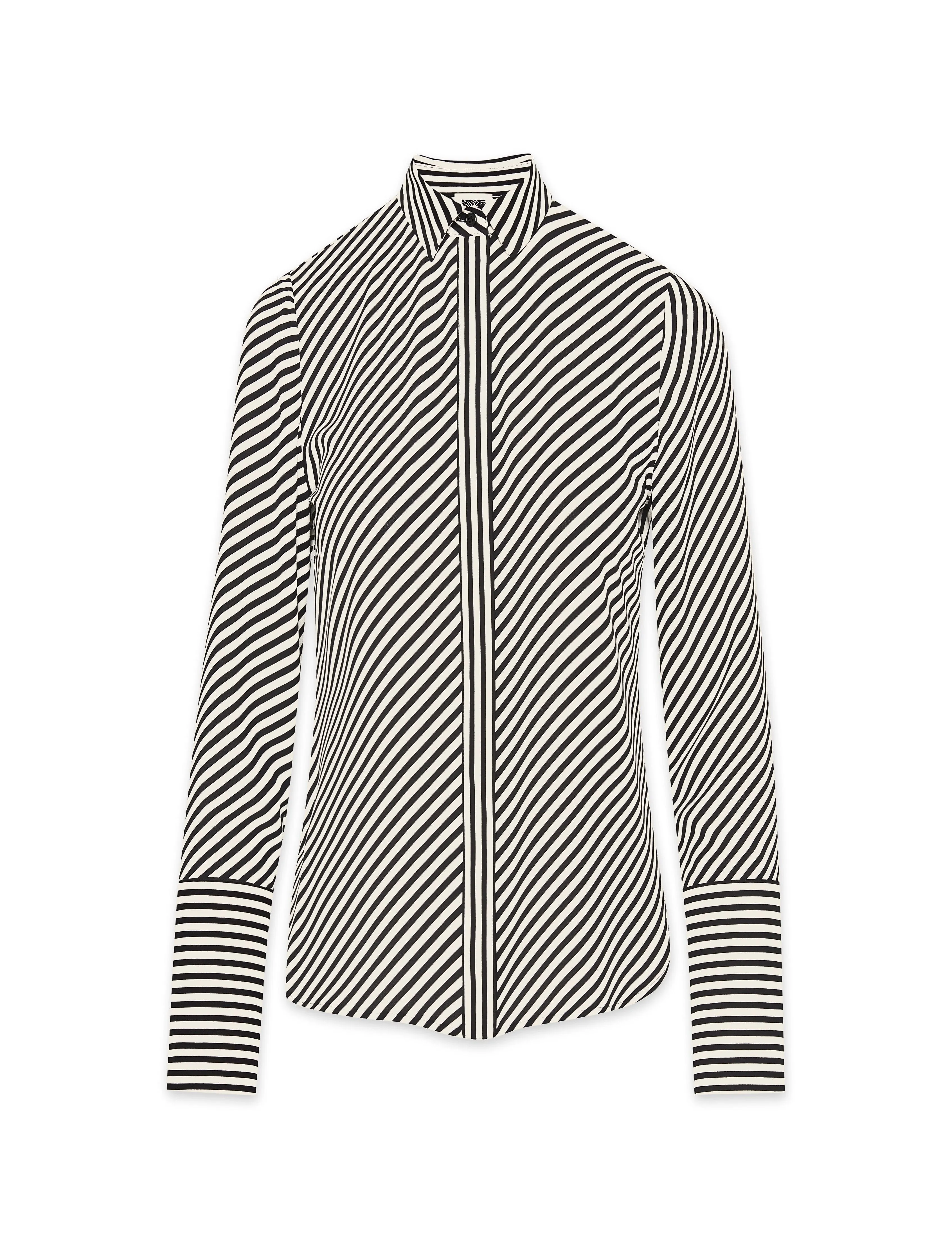 Stripe Blouse With Slit Cuffs sold by Anne Klein product image thumbnail 3