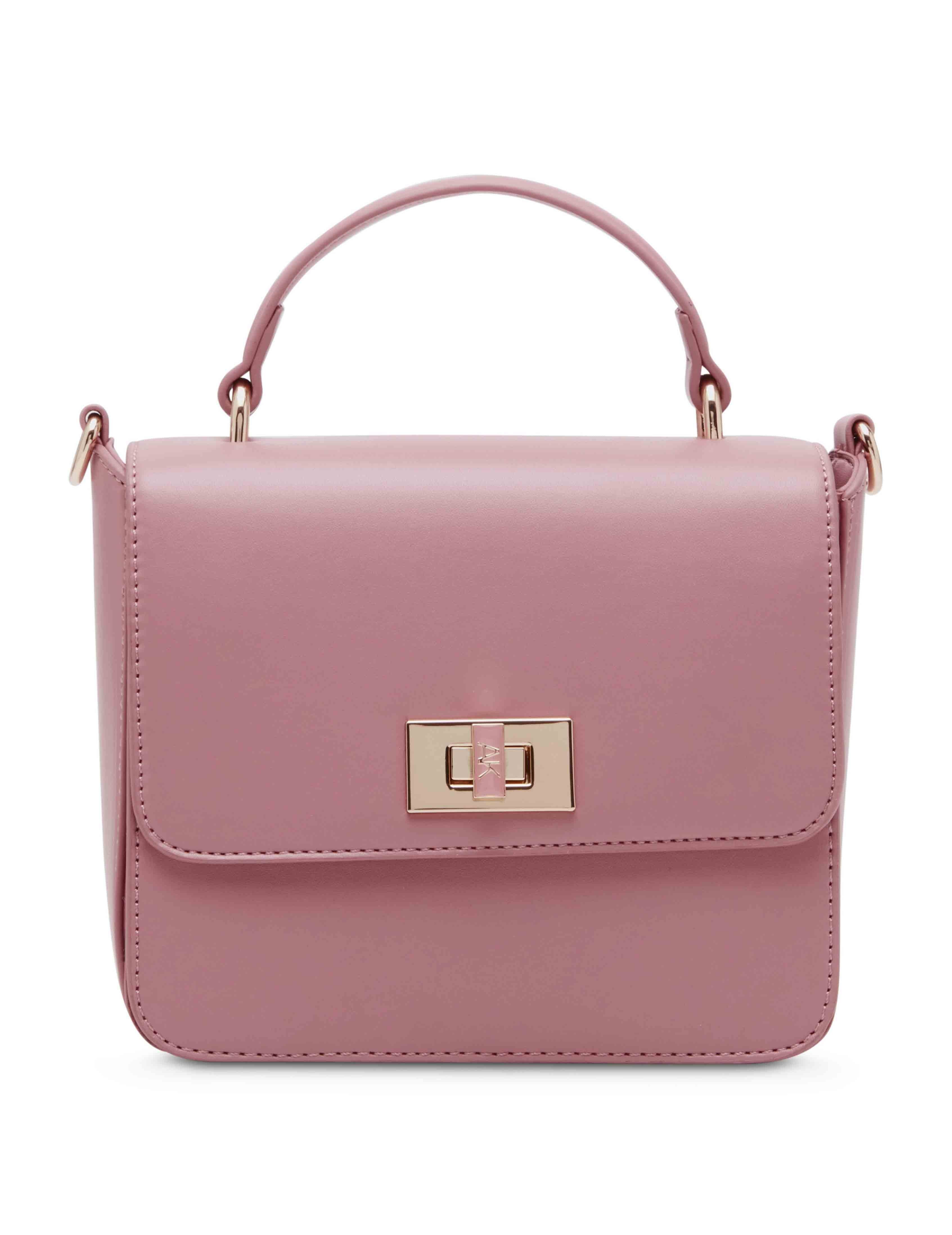 Small Square Flap Crossbody With Enamel Turn Lock sold by Anne Klein