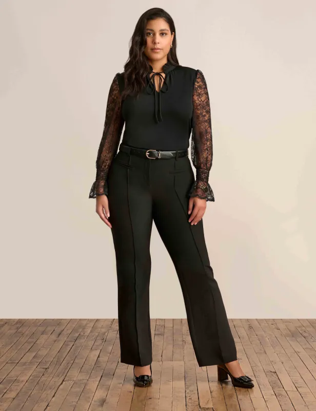 Long Sleeve Pleated Chiffon Blouse sold by Anne Klein