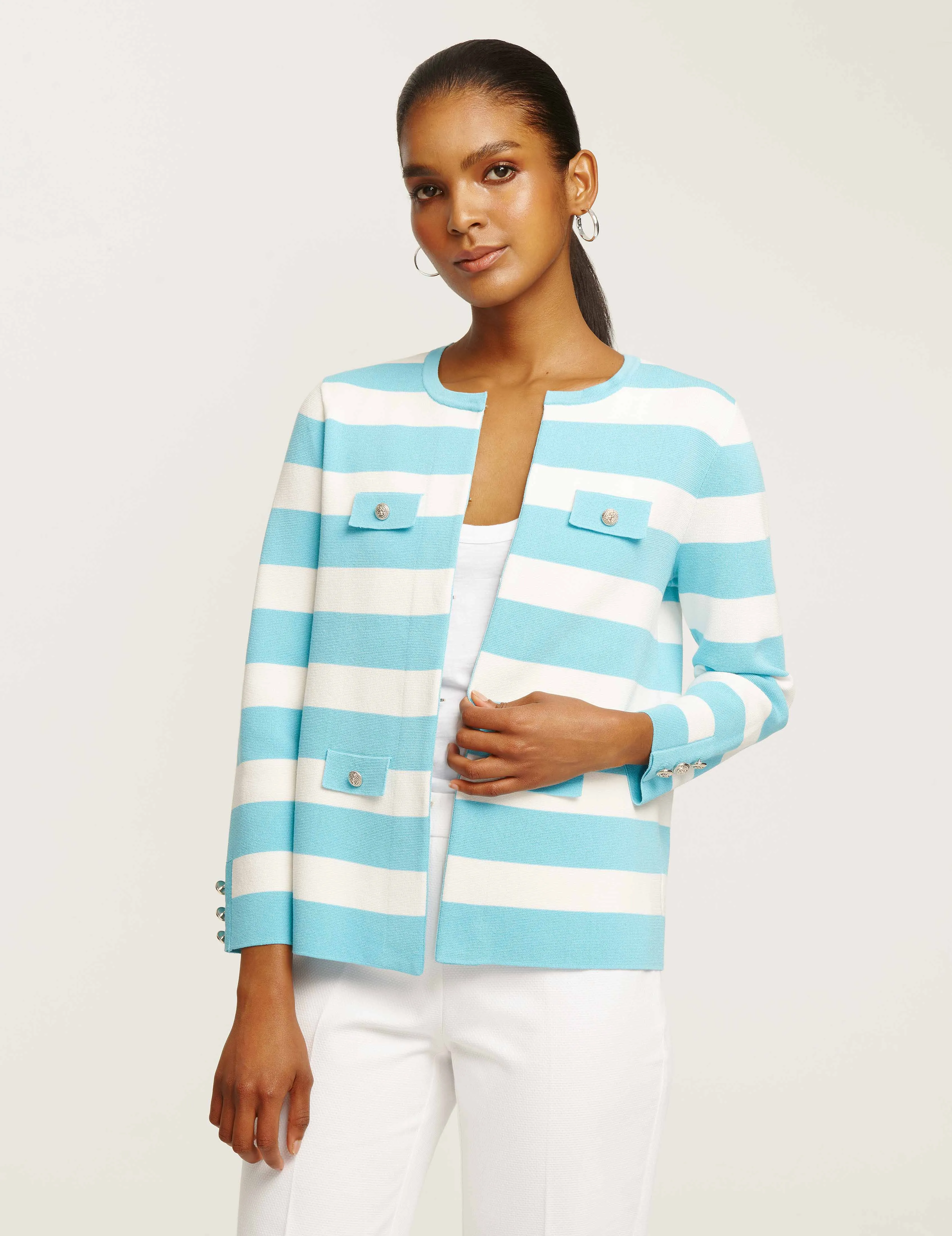 Striped Cardigan- Sale sold by Anne Klein