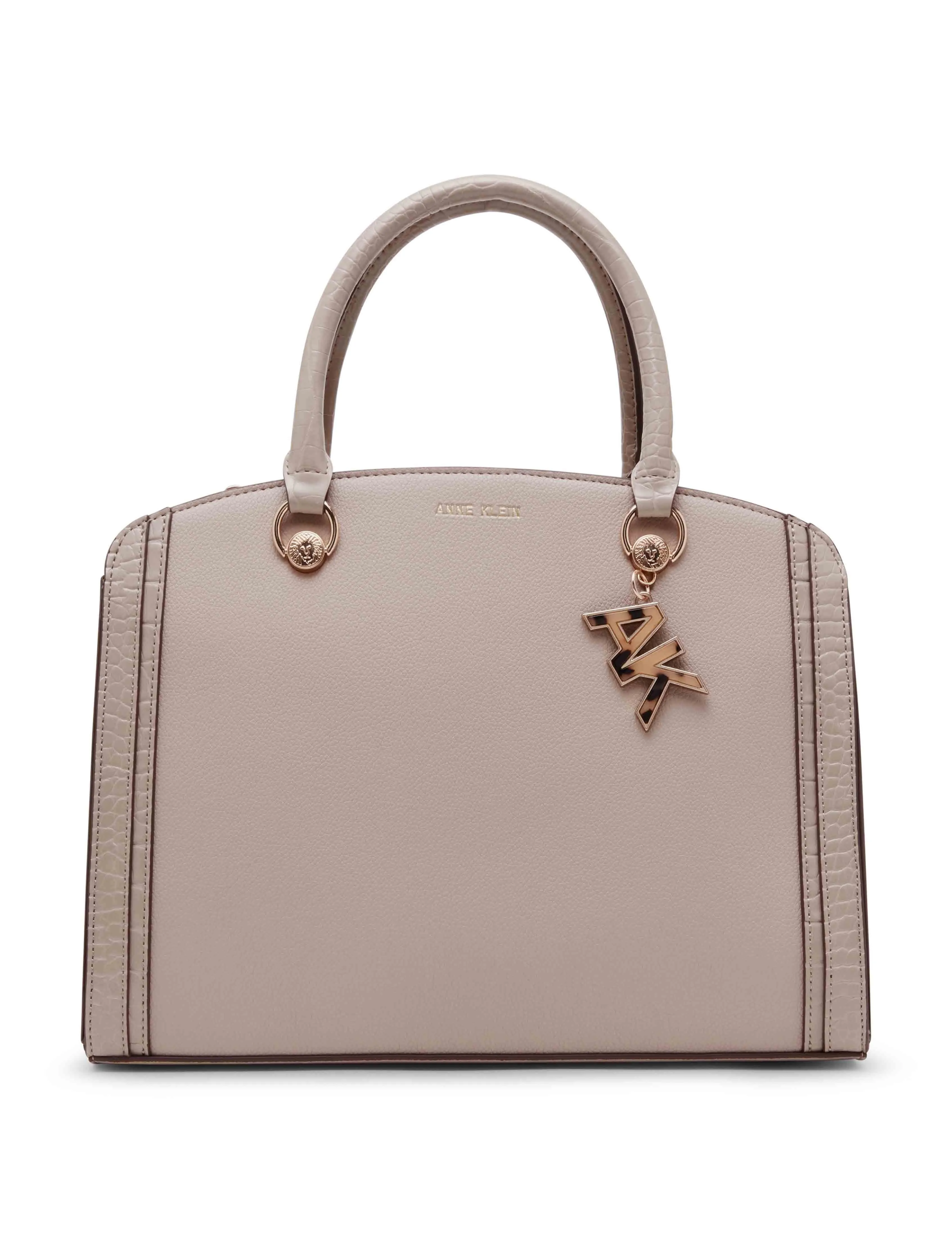 Croco Trimmed Satchel sold by Anne Klein