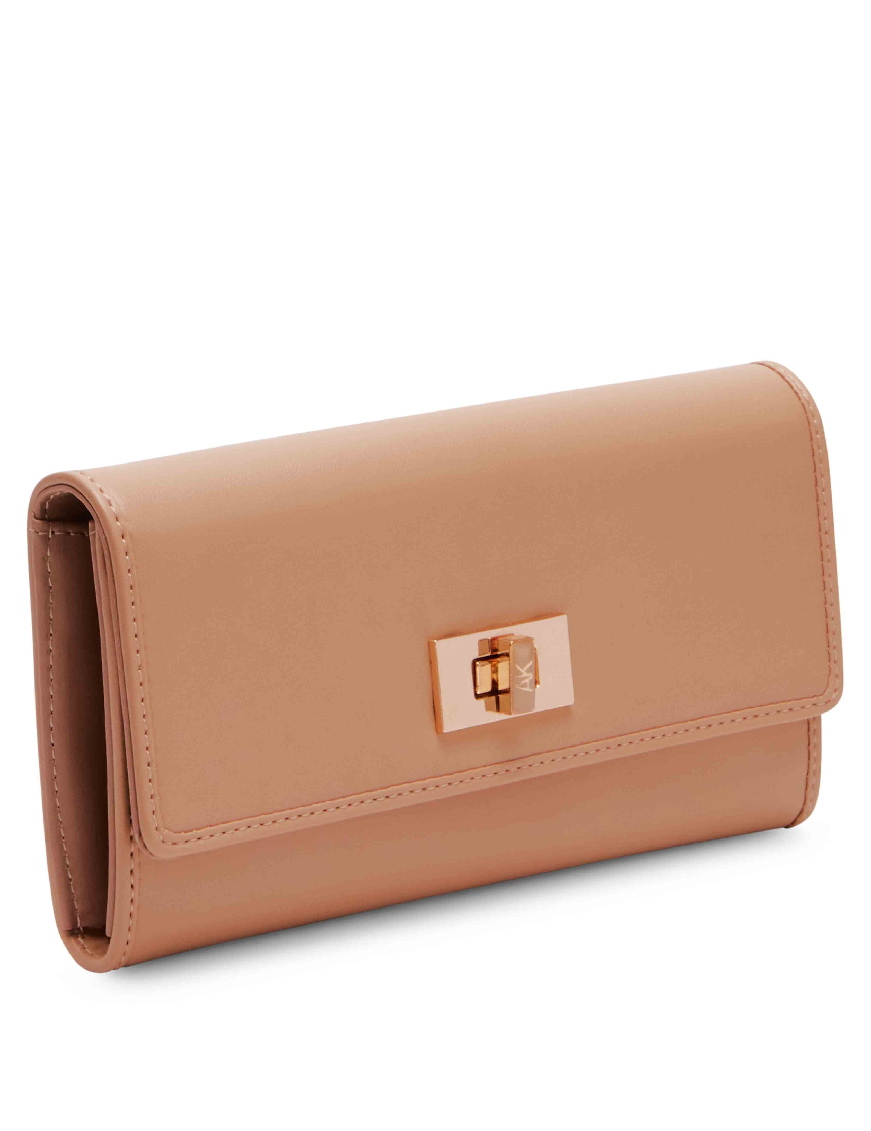 Large Flap Wallet With Enamel Turn Lock sold by Anne Klein product image thumbnail 5