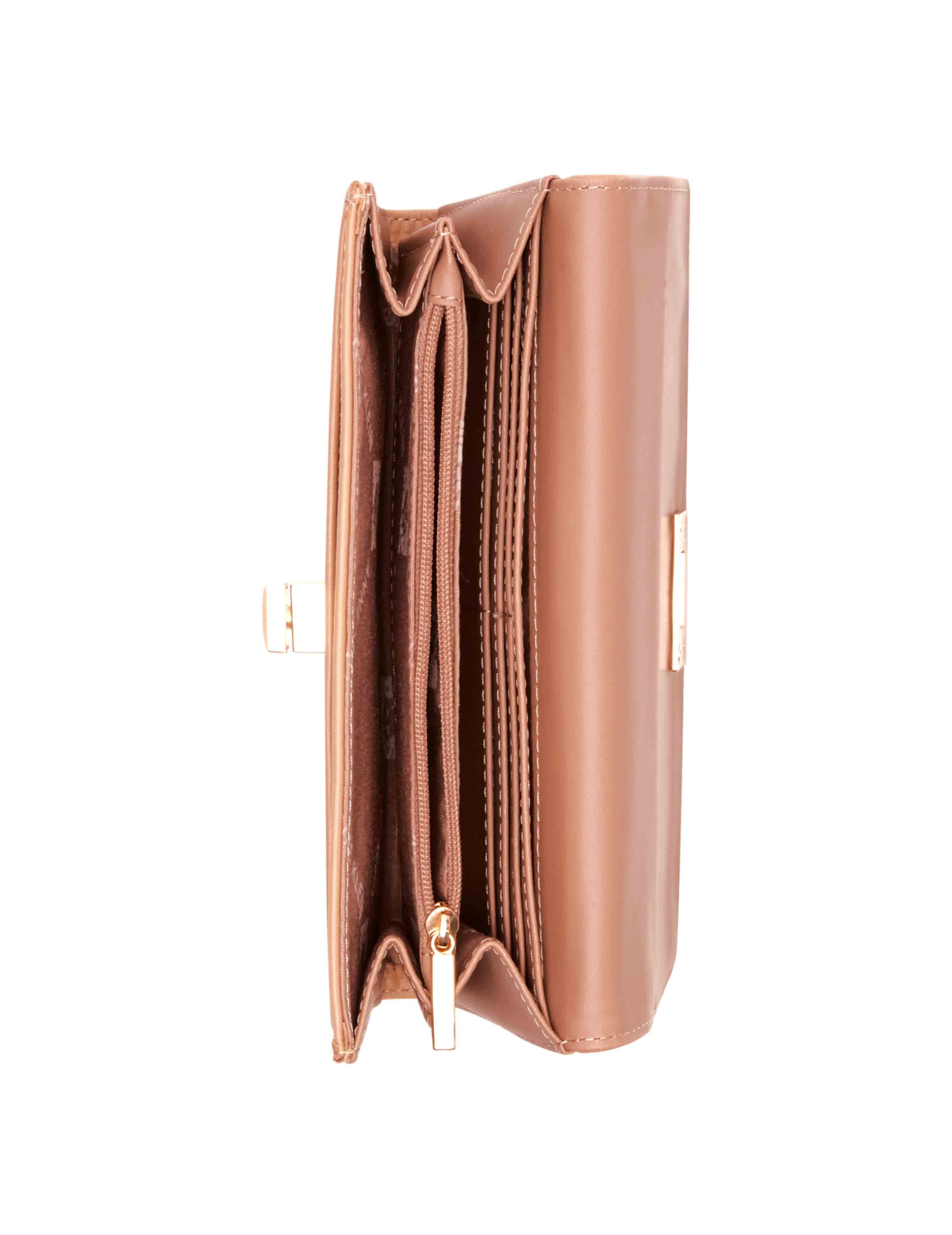 Large Flap Wallet With Enamel Turn Lock sold by Anne Klein product image thumbnail 4