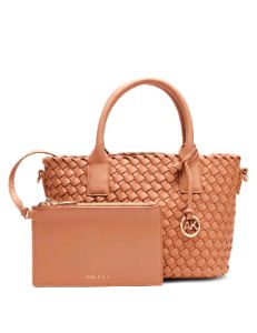 Small Woven Tote With Detachable Pouch sold by Anne Klein