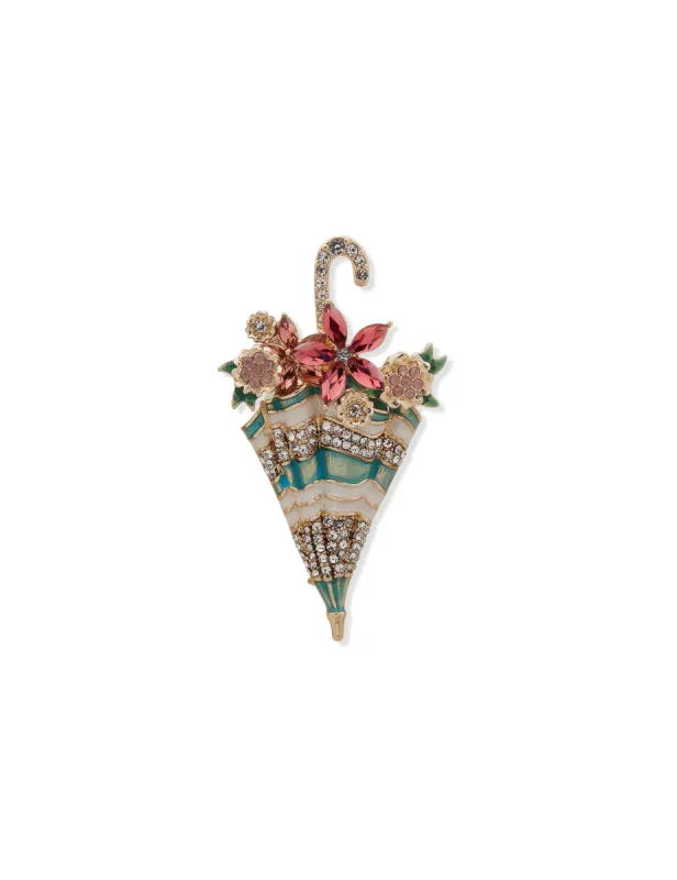 Umbrella Pin With Flowers in Gift Box sold by Anne Klein