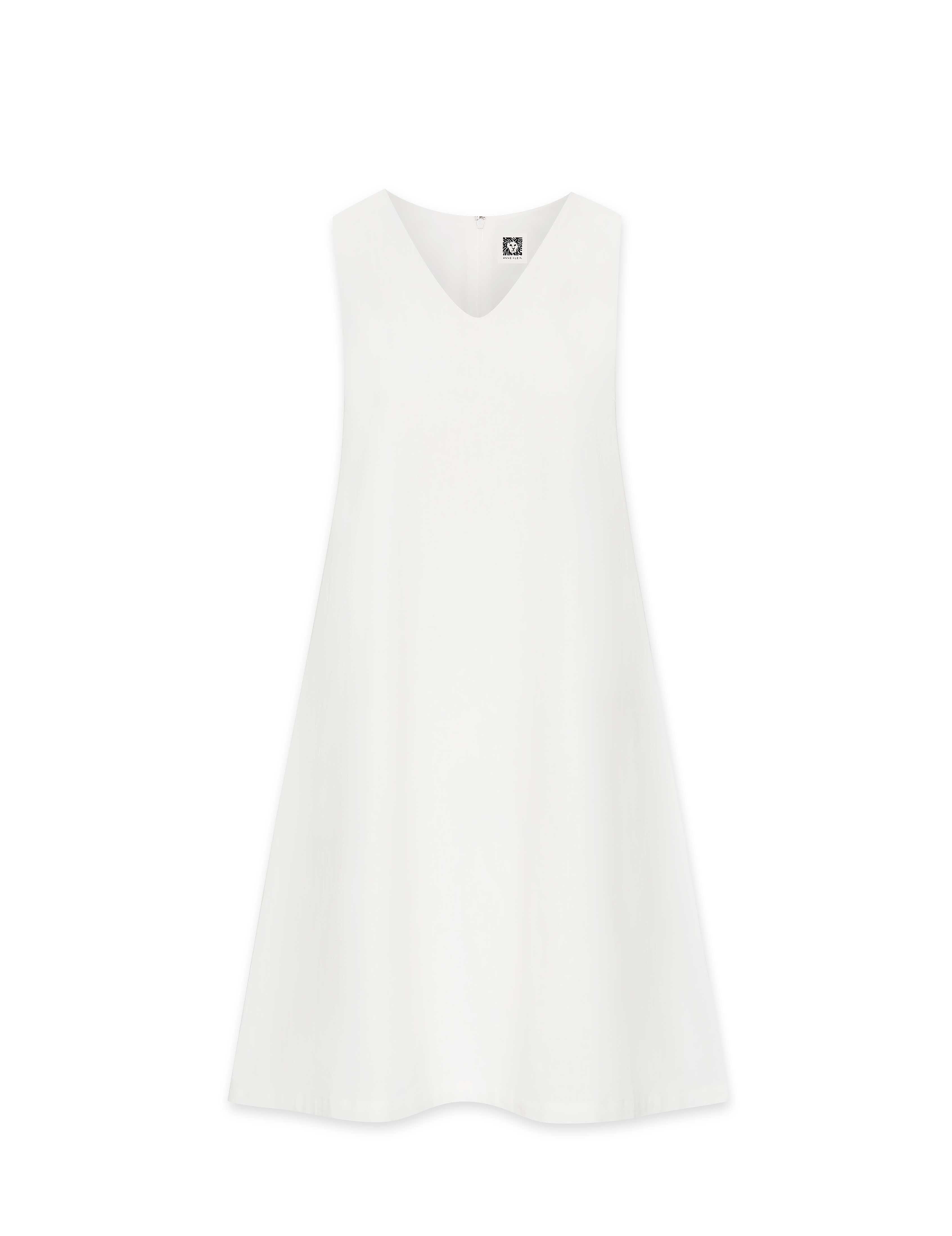 Solid Linen V Neck Trapeze Dress- Clearance sold by Anne Klein