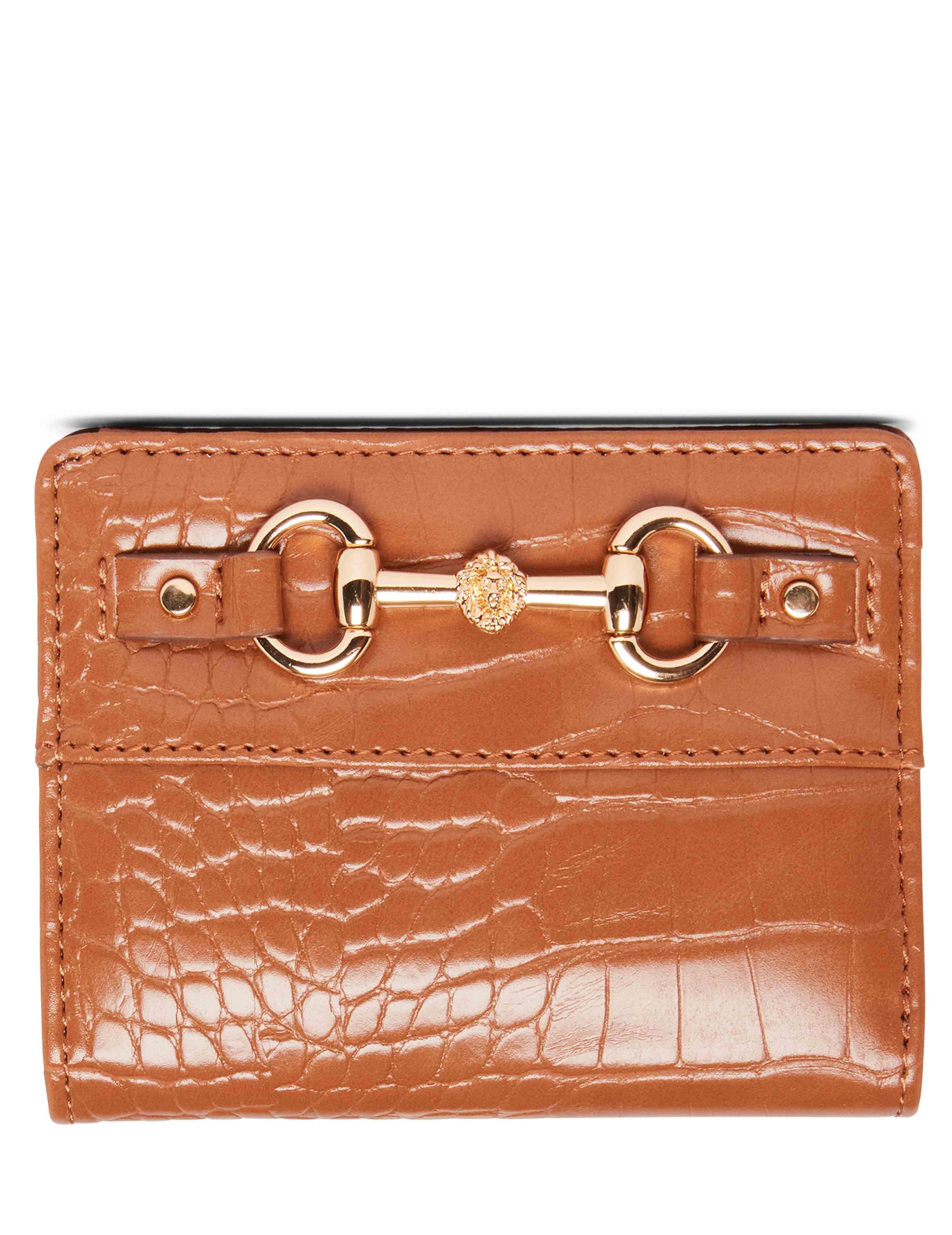 AK Small Croco Horsebit Snap Wallet sold by Anne Klein