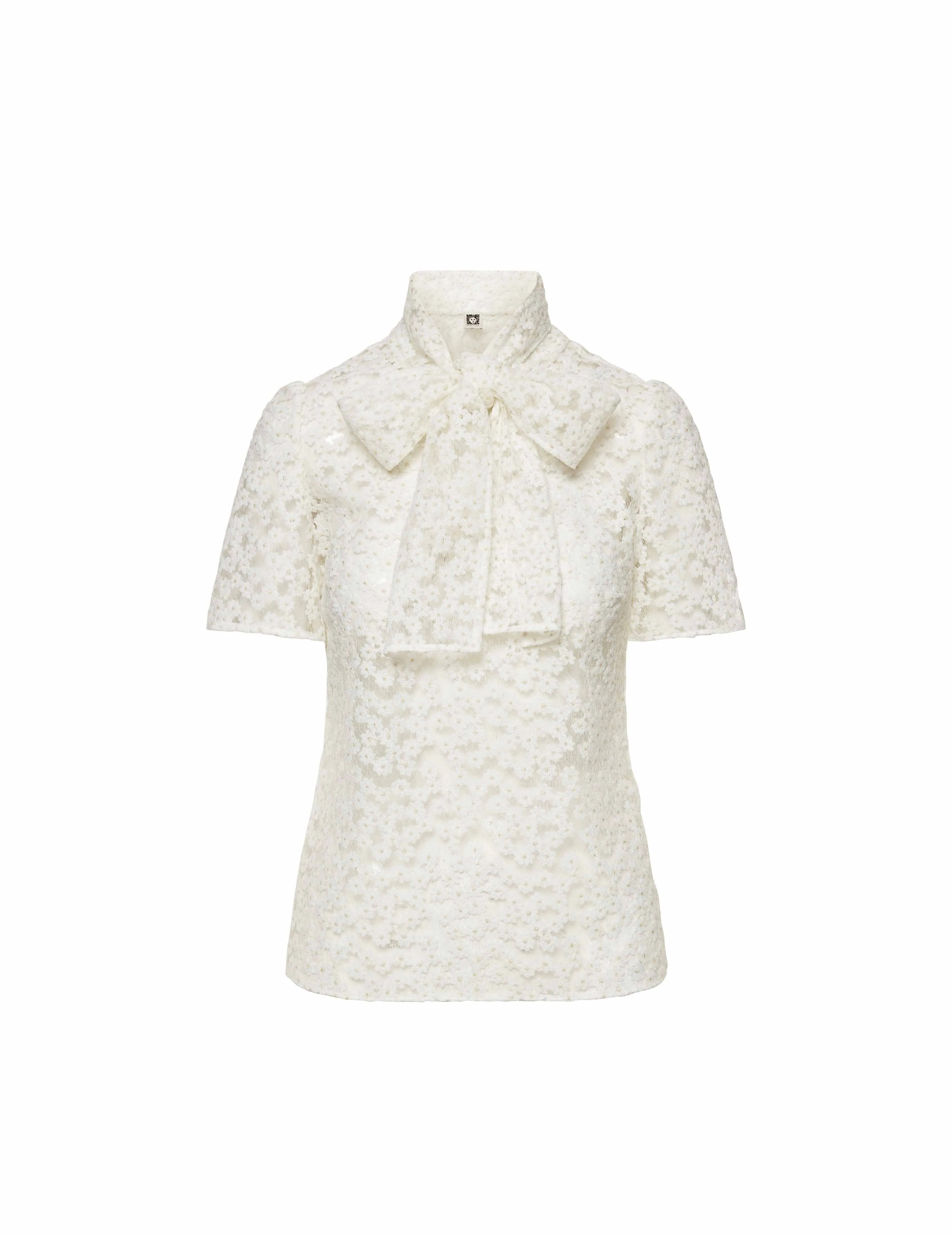 Tie Front Blouse with Lace Sleeves- Sale sold by Anne Klein product image thumbnail 2