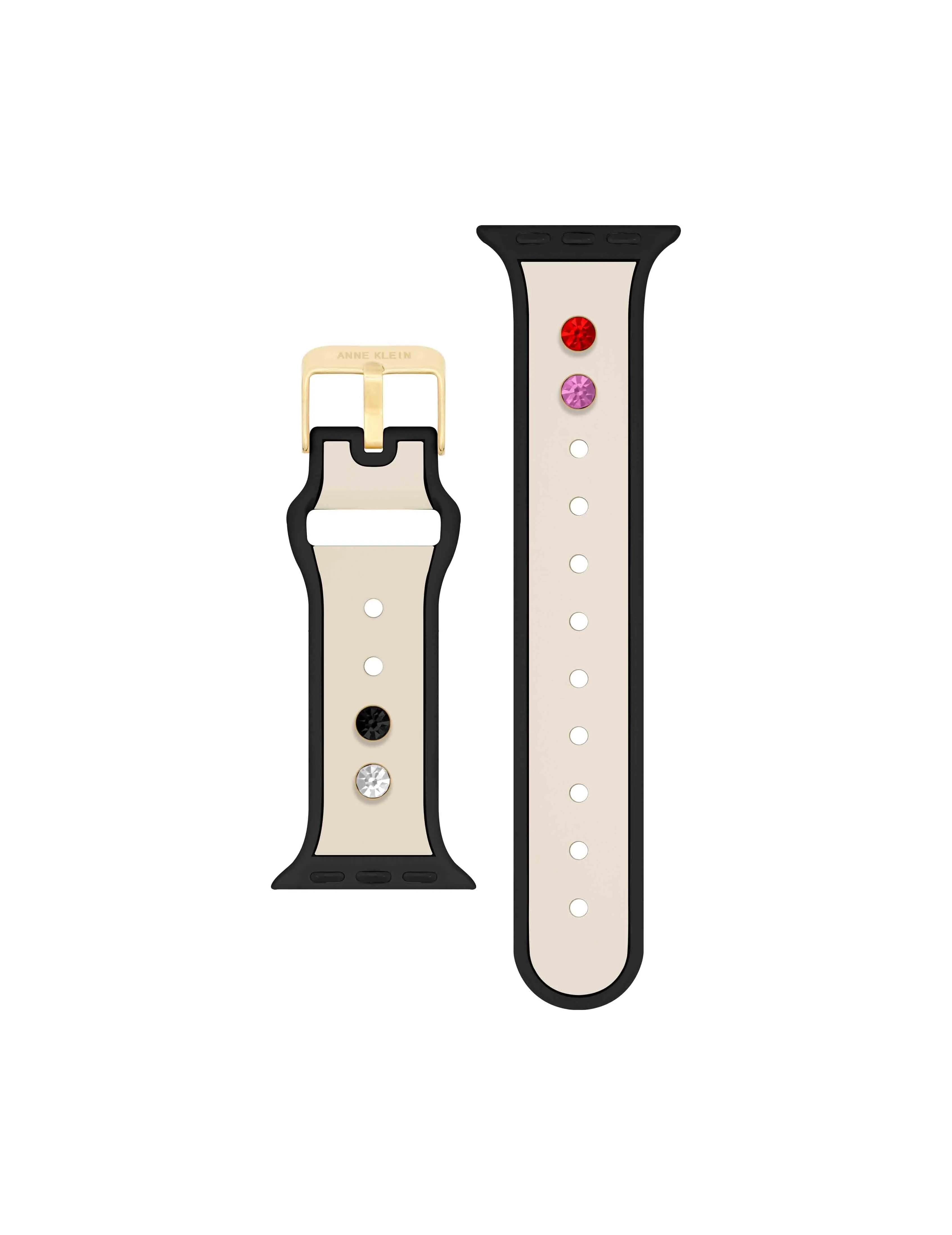 Silicone Band for Apple Watch® with Crystal Charms sold by Anne Klein product image thumbnail 3