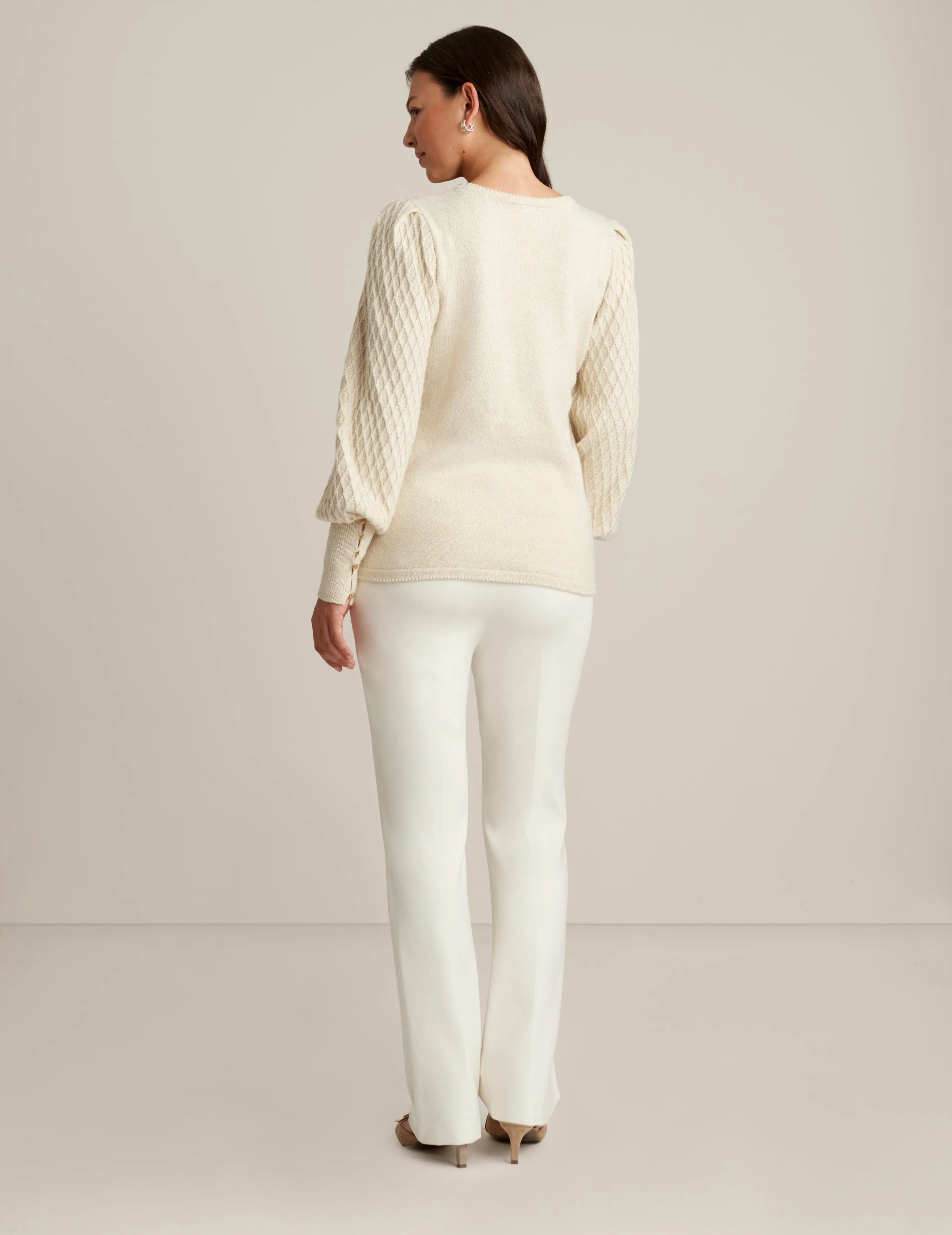 Lurex Crew Neck With Puff Sleeves sold by Anne Klein product image thumbnail 2