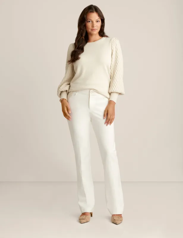 Lurex Crew Neck With Puff Sleeves sold by Anne Klein