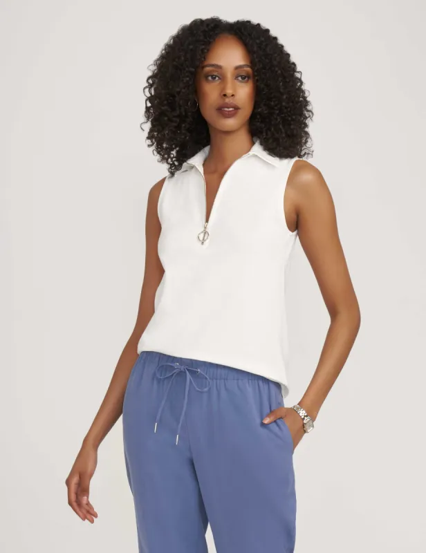 Coastal Knit SL Zip Polo- Sale sold by Anne Klein