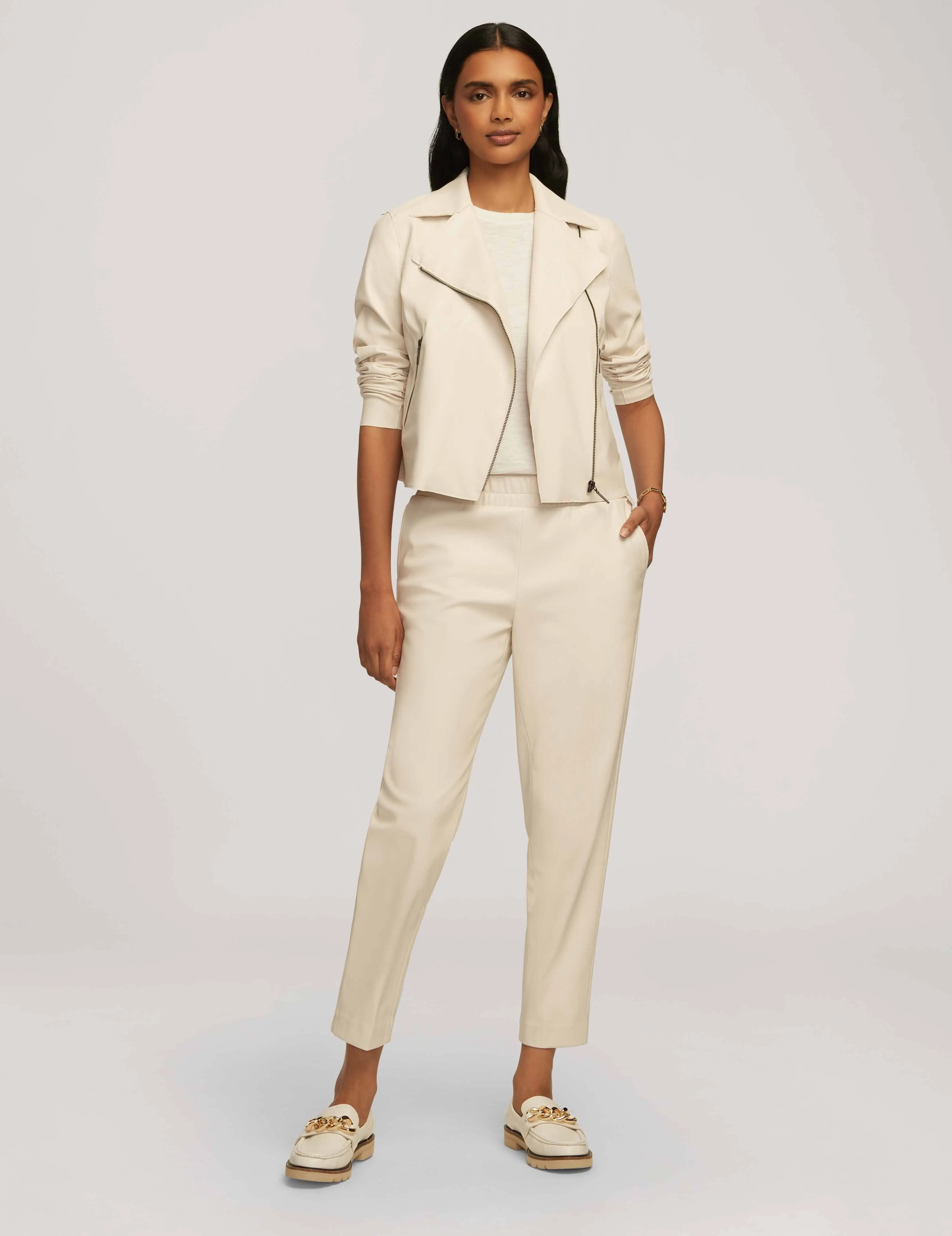 Vegan Leather Zip Front Moto Jacket- Sale sold by Anne Klein product image thumbnail 3