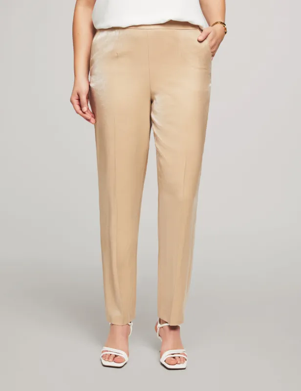 Shimmer Twill Side Zip Pant- Sale made by Kasper