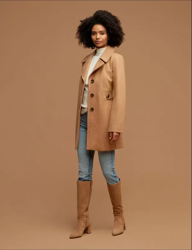 Wool Coat With Buttons sold by Anne Klein