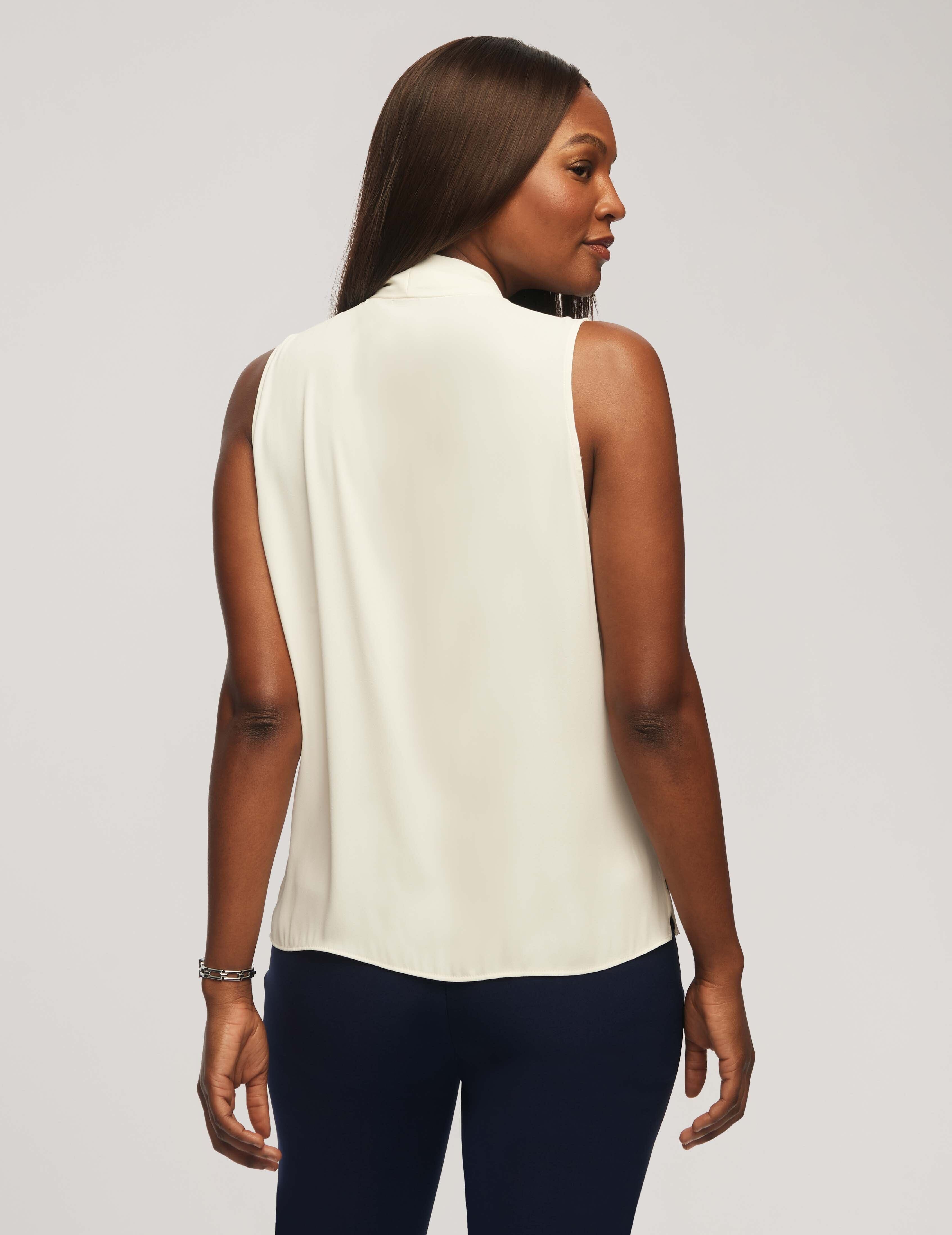 Sleeveless Pleated Shoulder Blouse- Clearance sold by Anne Klein product image thumbnail 2