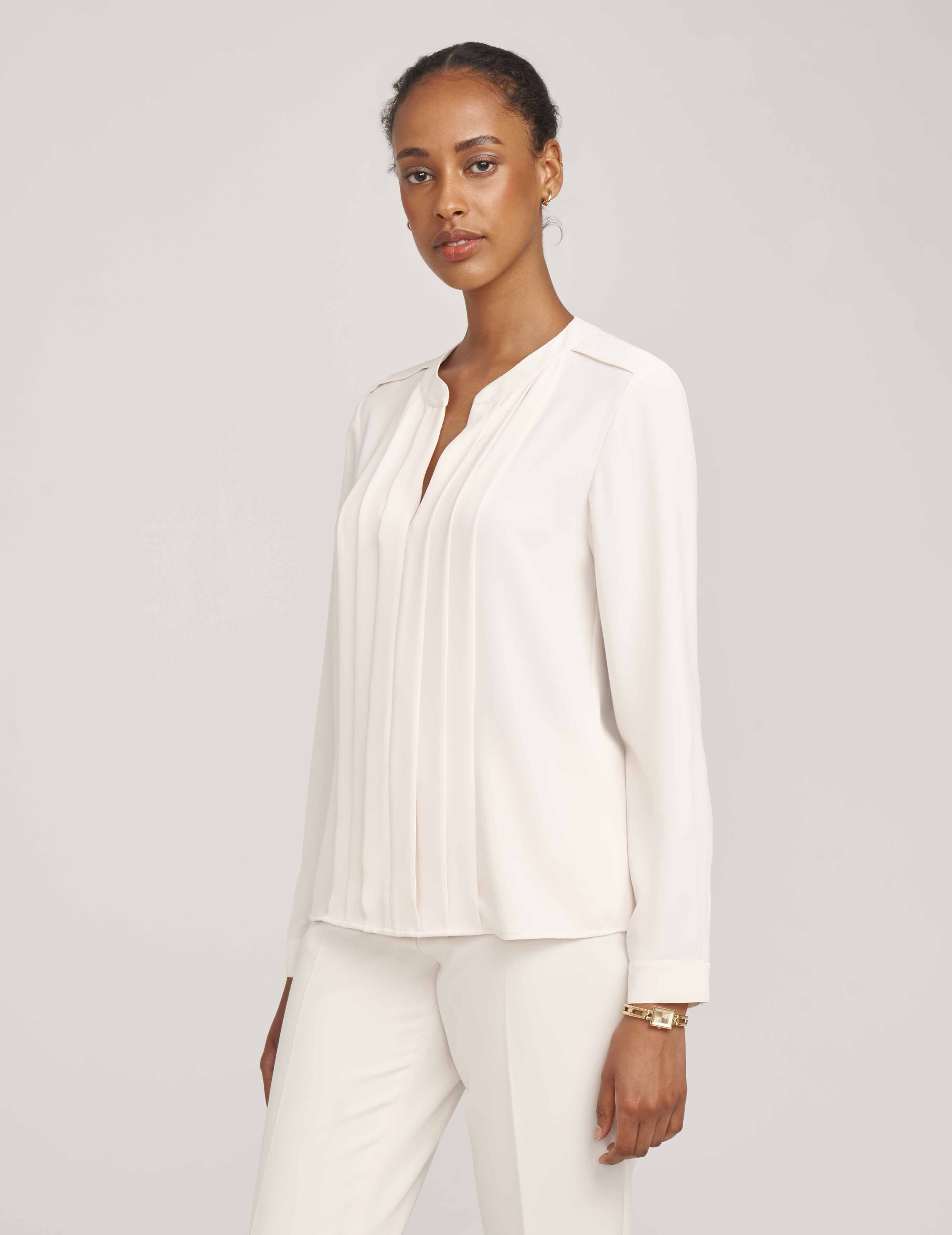 Pleat Front Blouse- Sale sold by Anne Klein