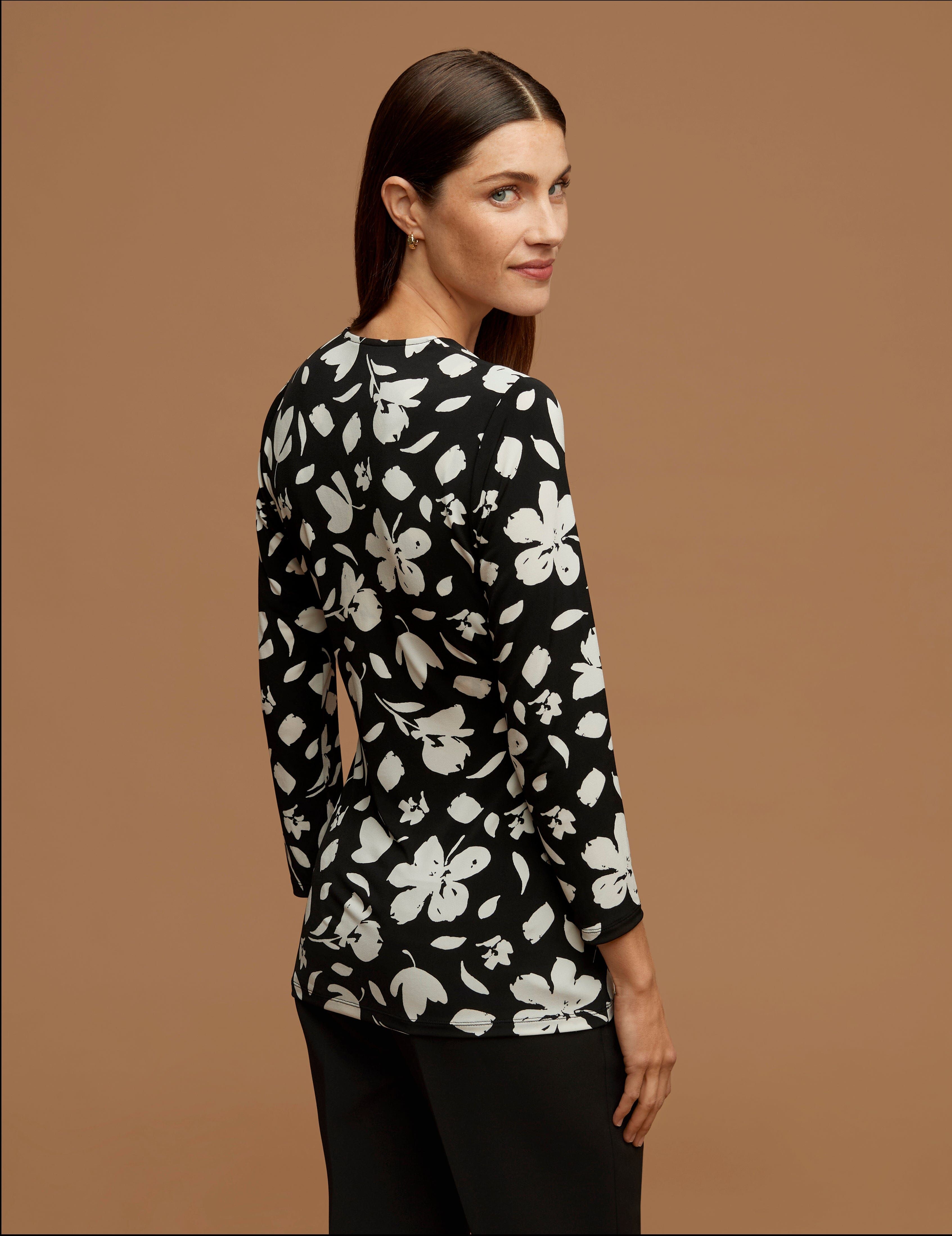 Printed Faux Wrap Top sold by Anne Klein product image thumbnail 2